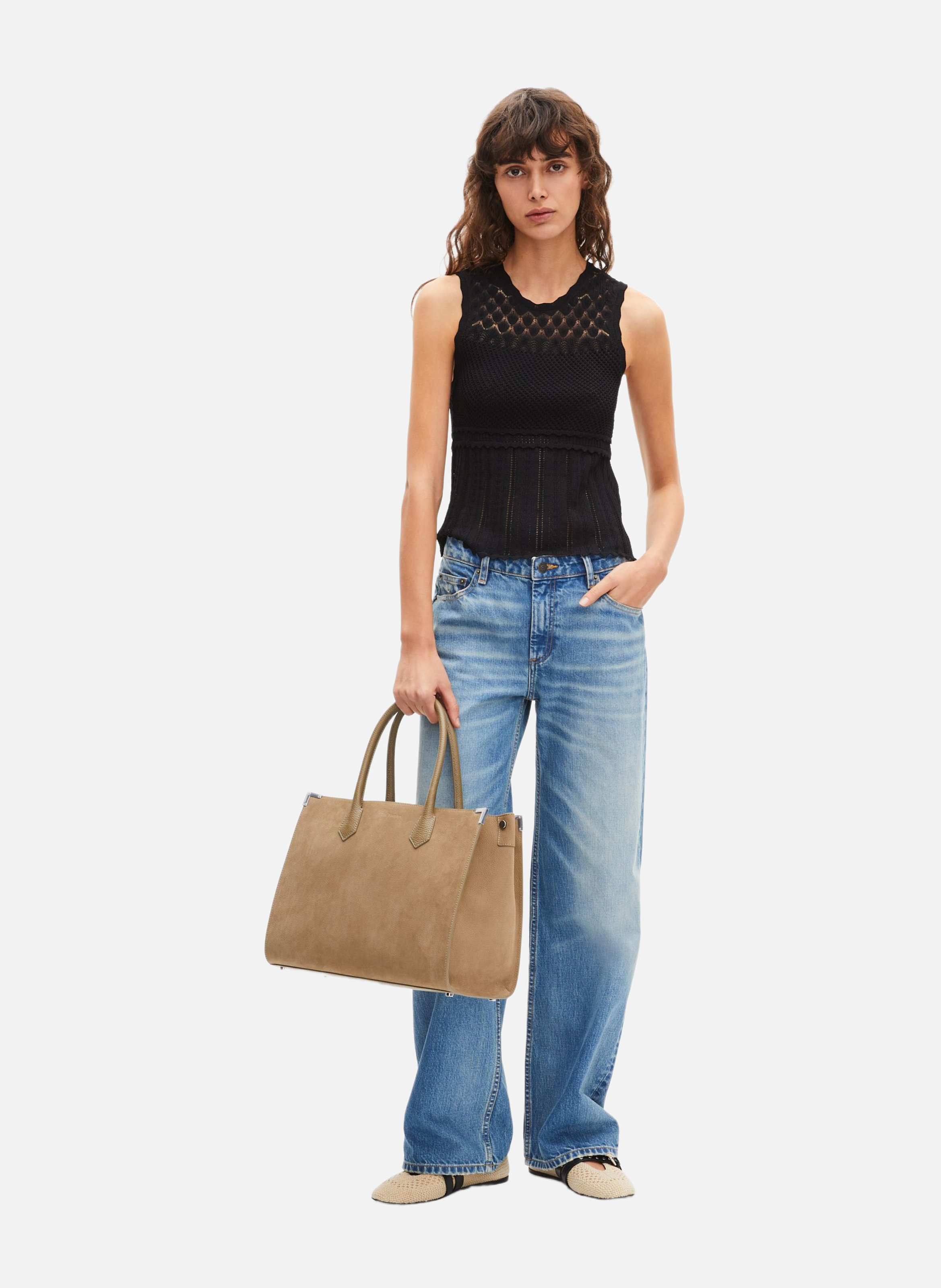 Top en maille ajouré THE KOOPLES Noir