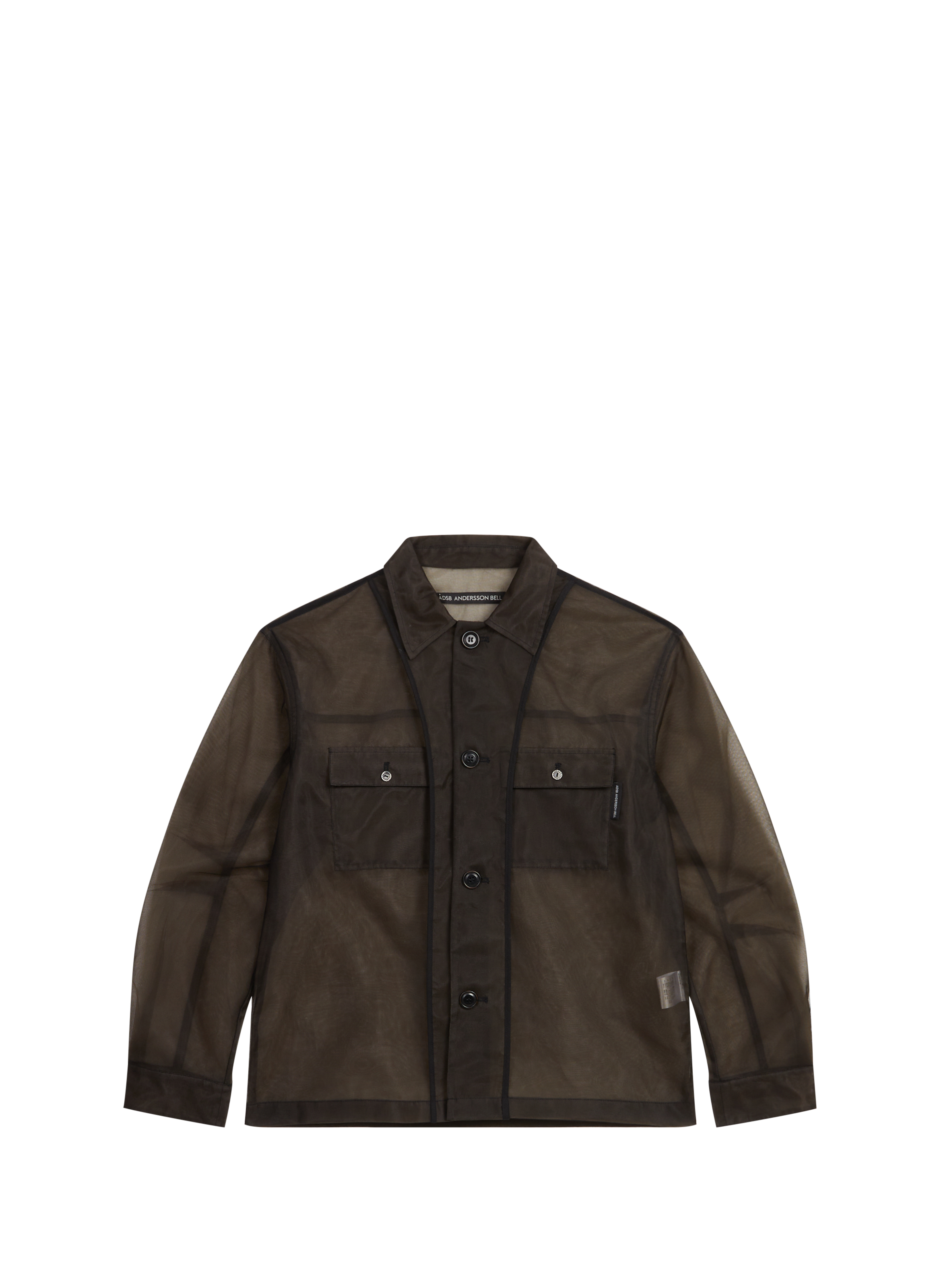 Sheer shirt with classic collar ANDERSSON BELL Brown