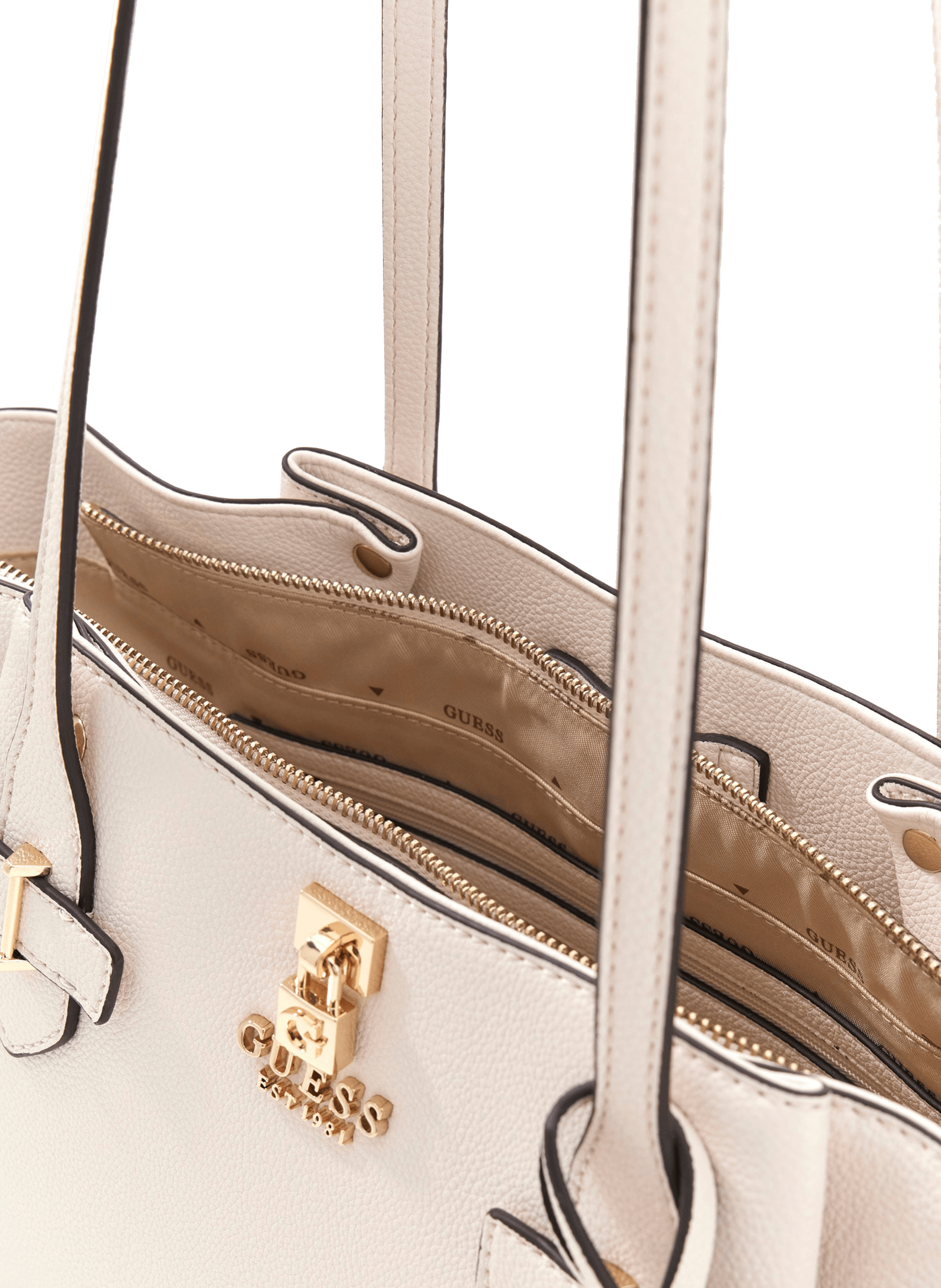 Sac porté épaule effet cuir GUESS Beige