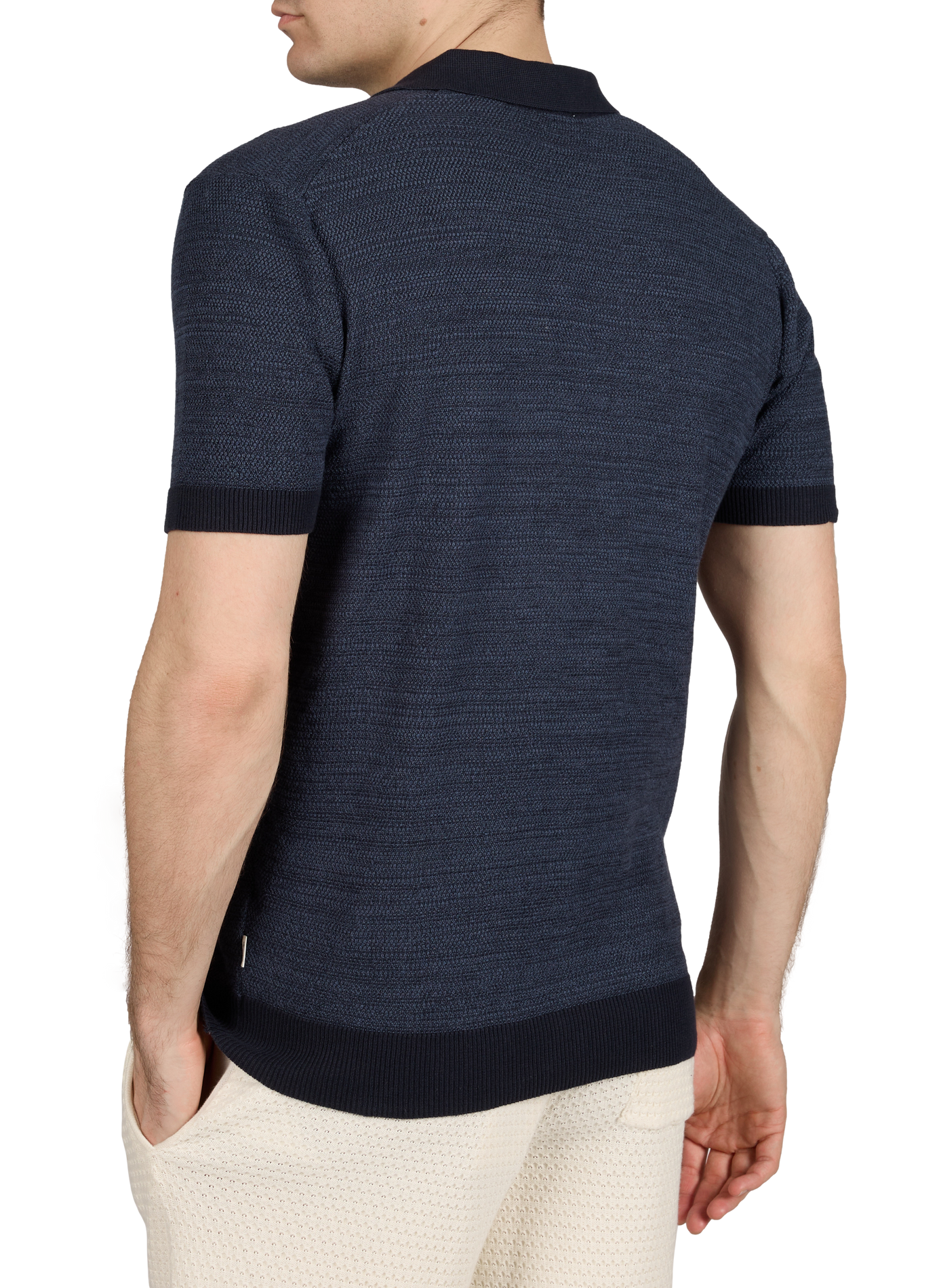 Polo manches courtes en coton organique KNOWLEDGE COTTON Bleu