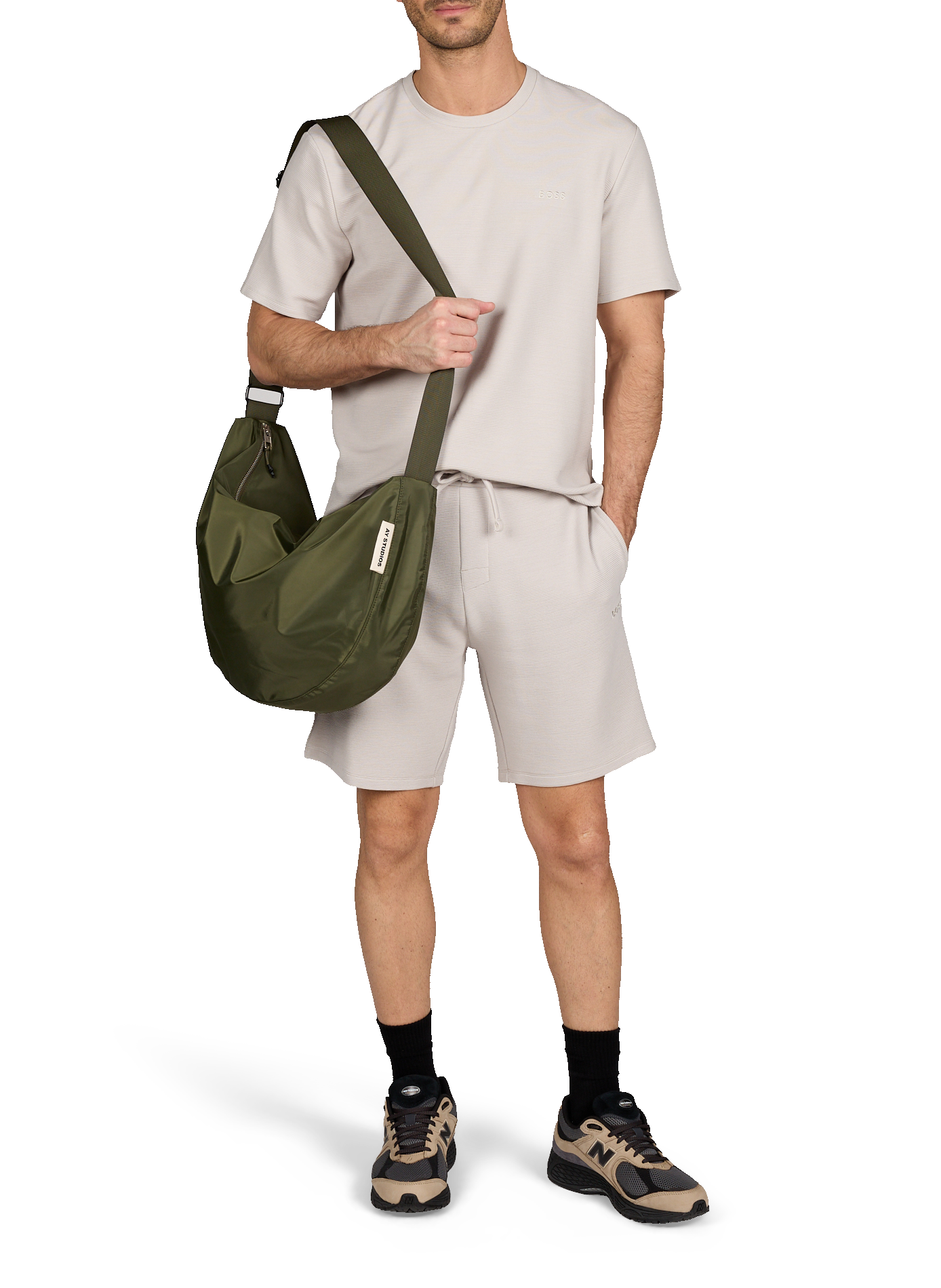 Korte trui BOSS Grijs