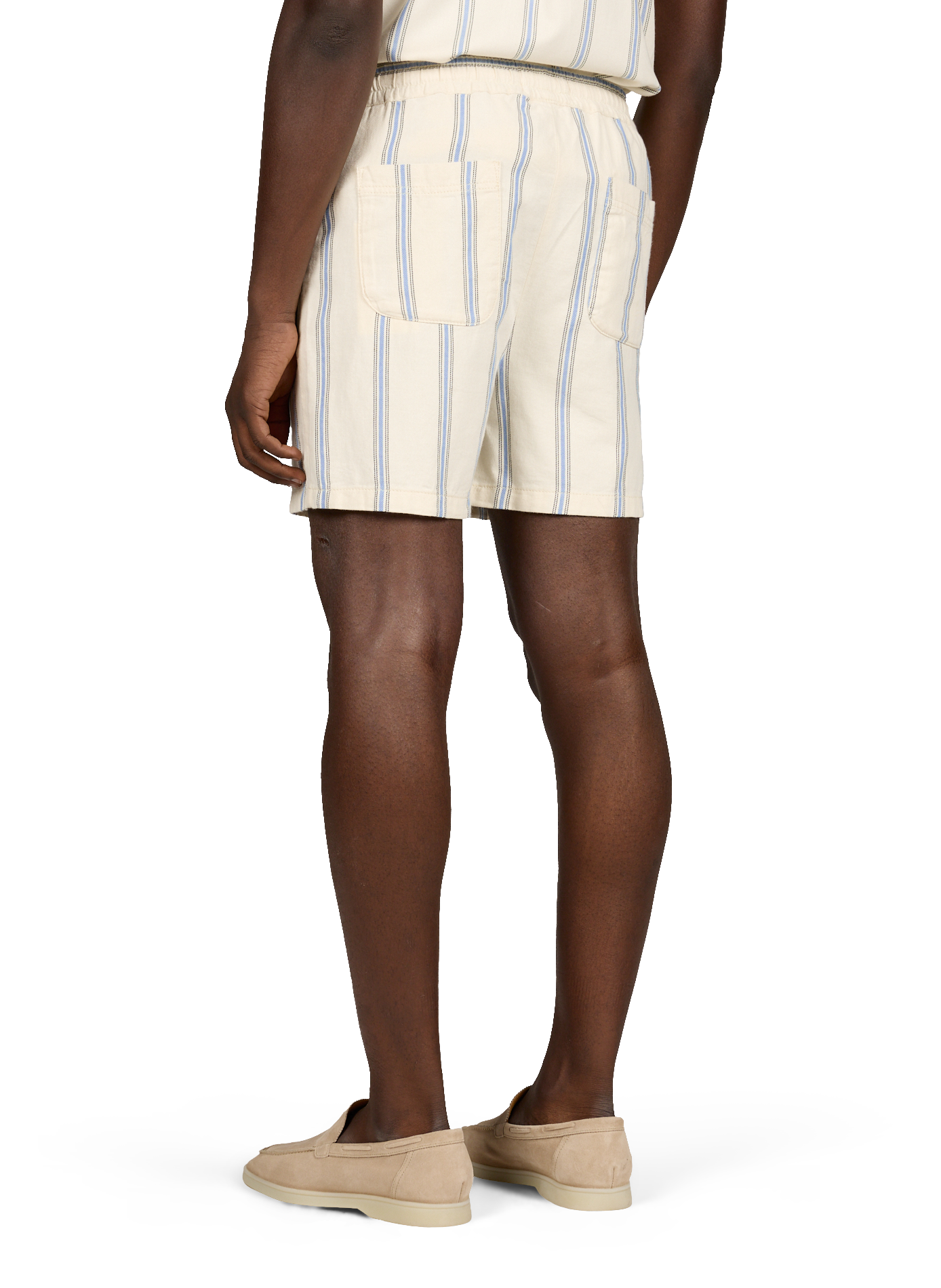 Short Striped Cotton LES DEUX Beige