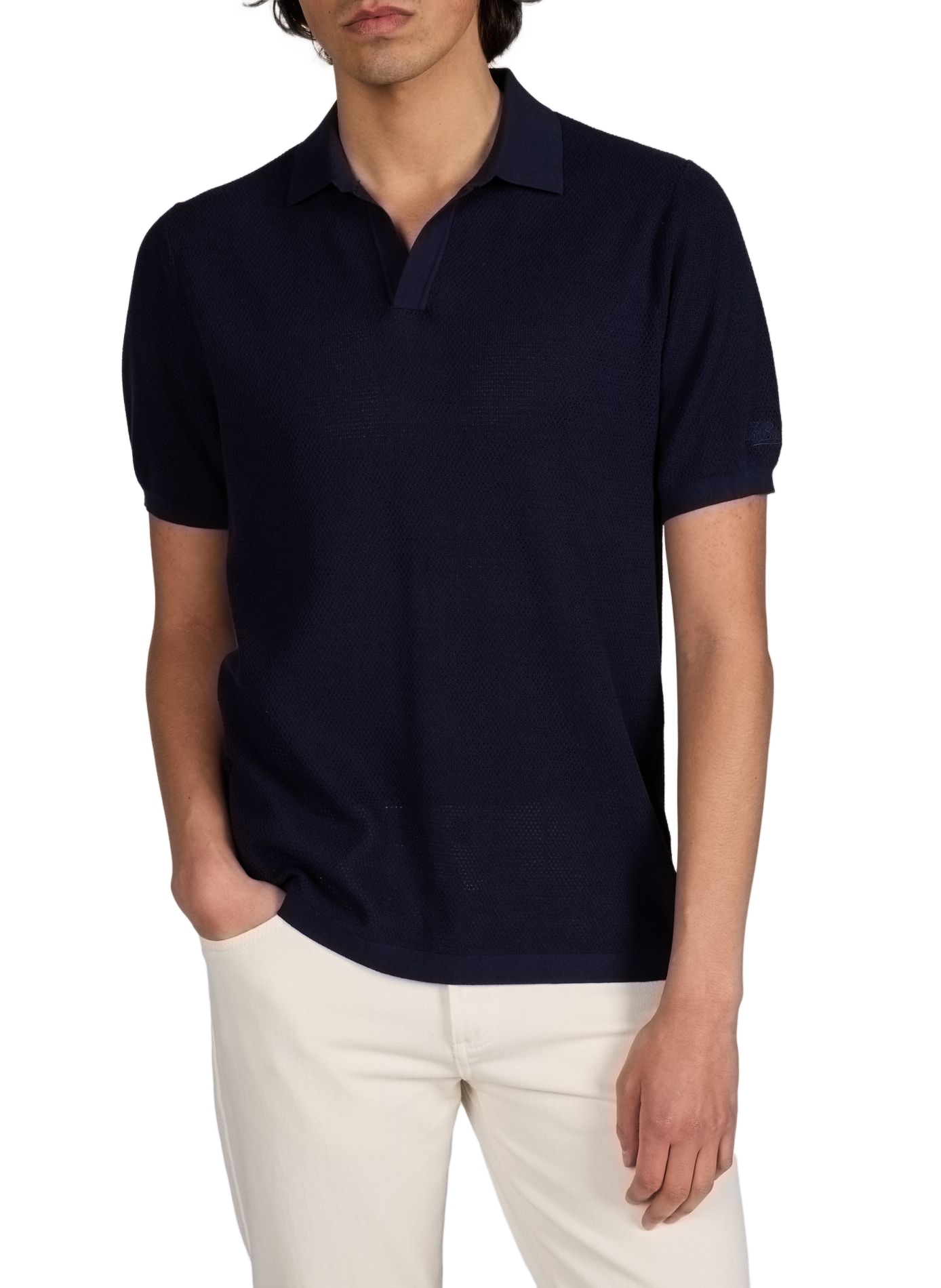 Sloan Mesh Buttonless Cardigan MC2 SAINT BARTH Blue