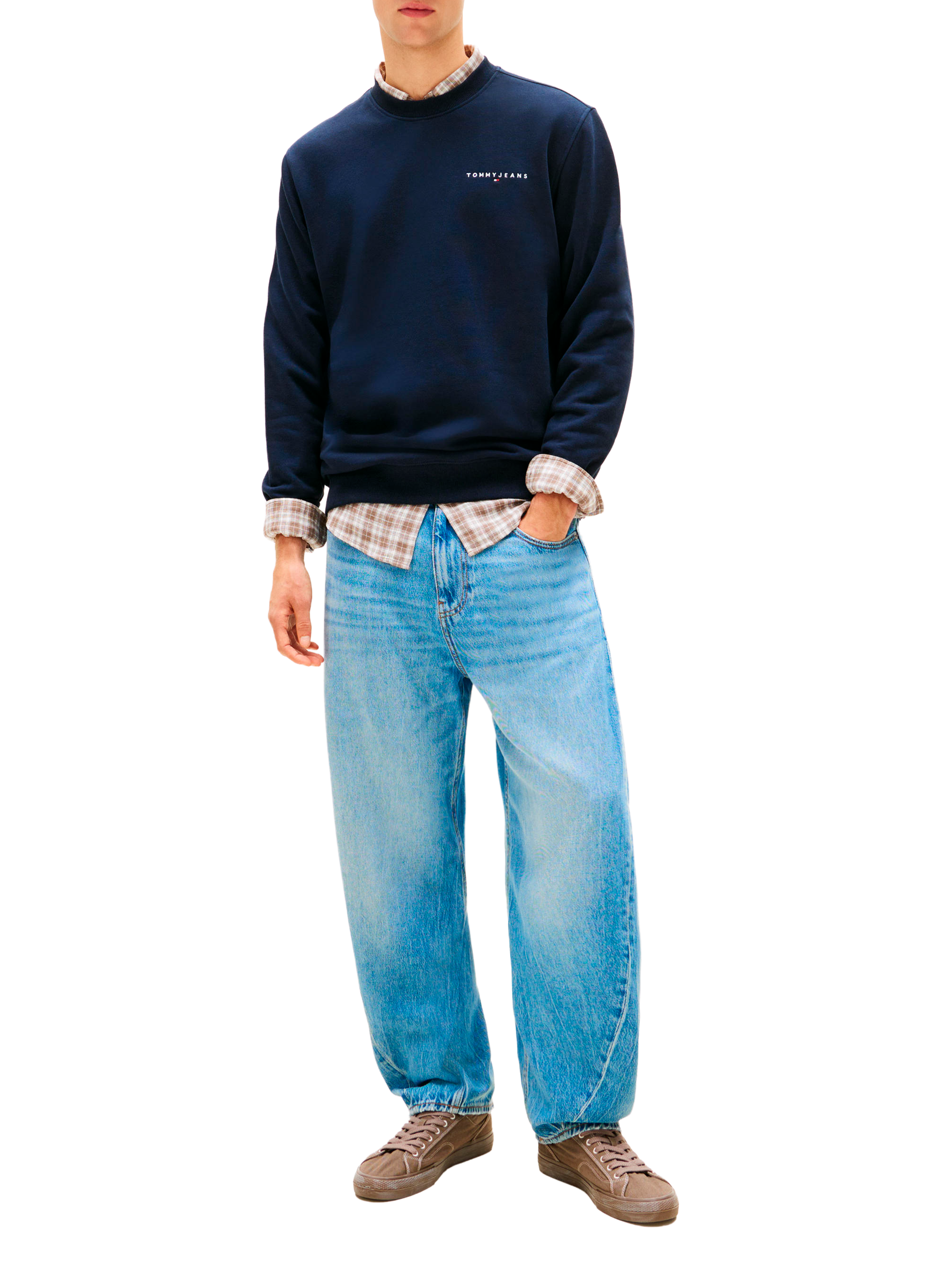 Sweat droit en coton mélangé TOMMY HILFIGER Multicolore