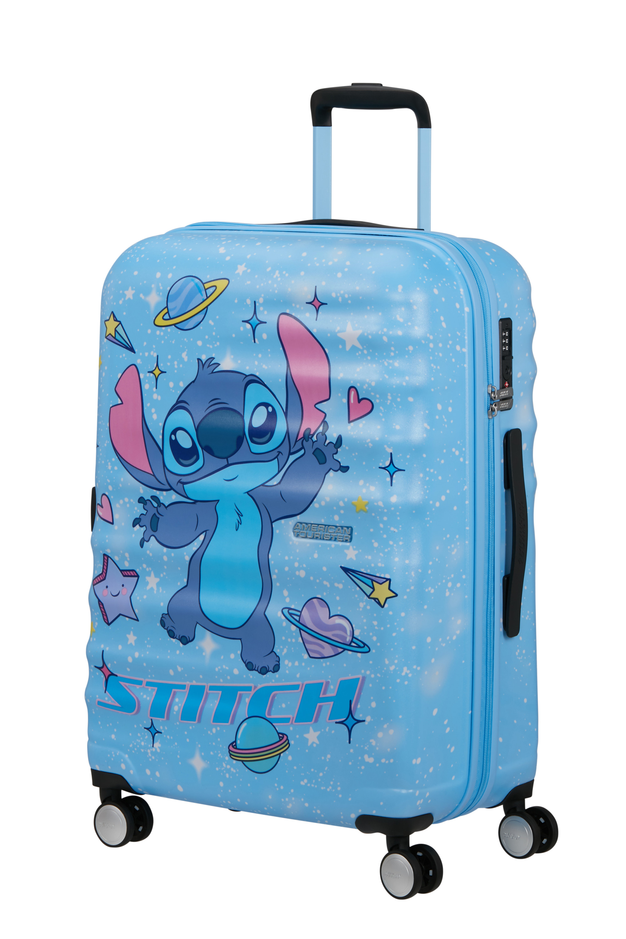 Wavebreaker disney valise 4 roues taille m AMERICAN TOURISTER Bleu