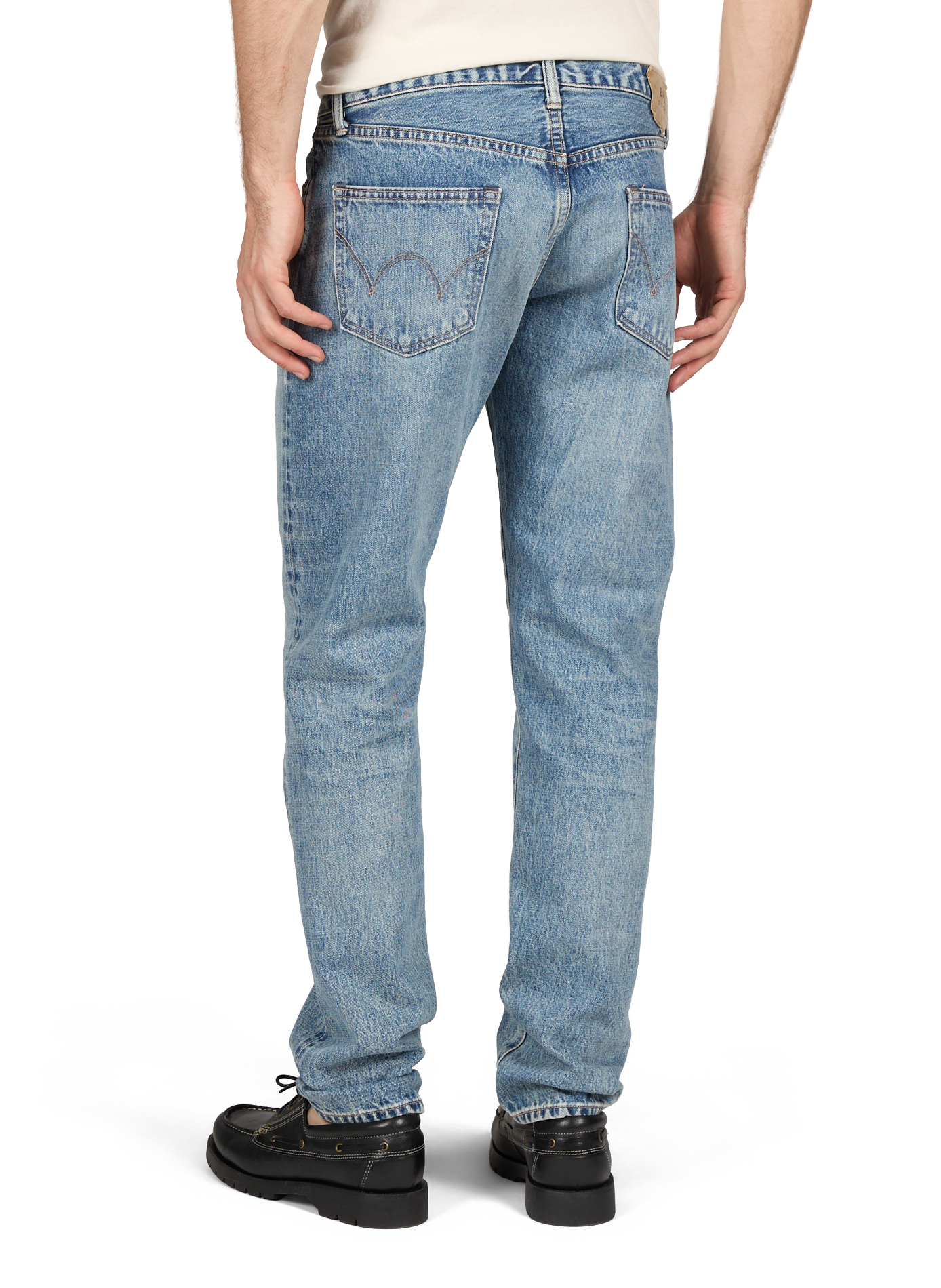 Pantaloni dritti in cotone solidi EDWIN Blu