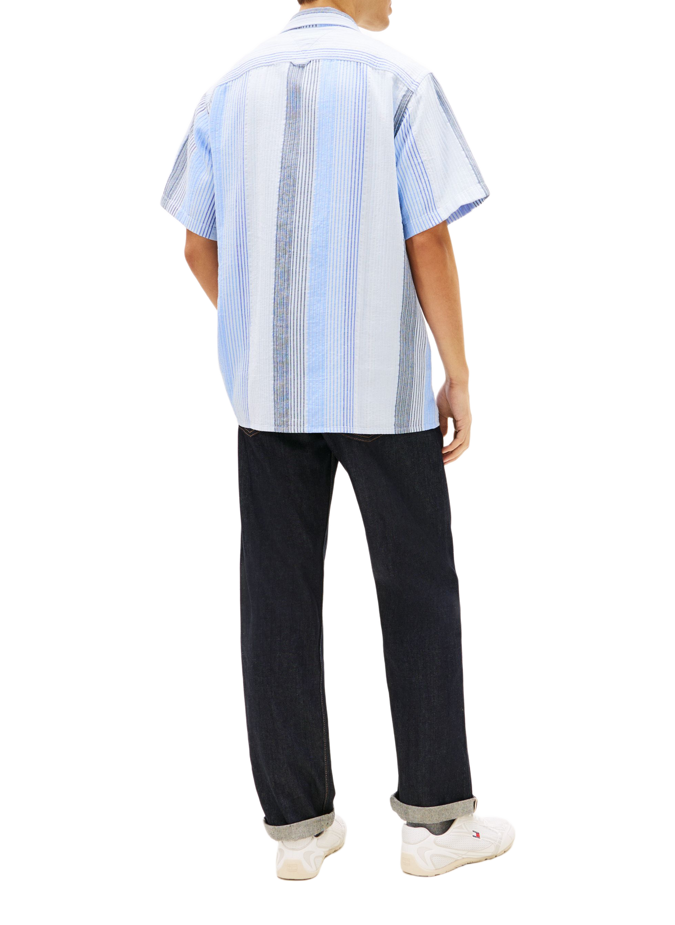 Short-sleeved striped cotton shirt TOMMY HILFIGER Multicolour