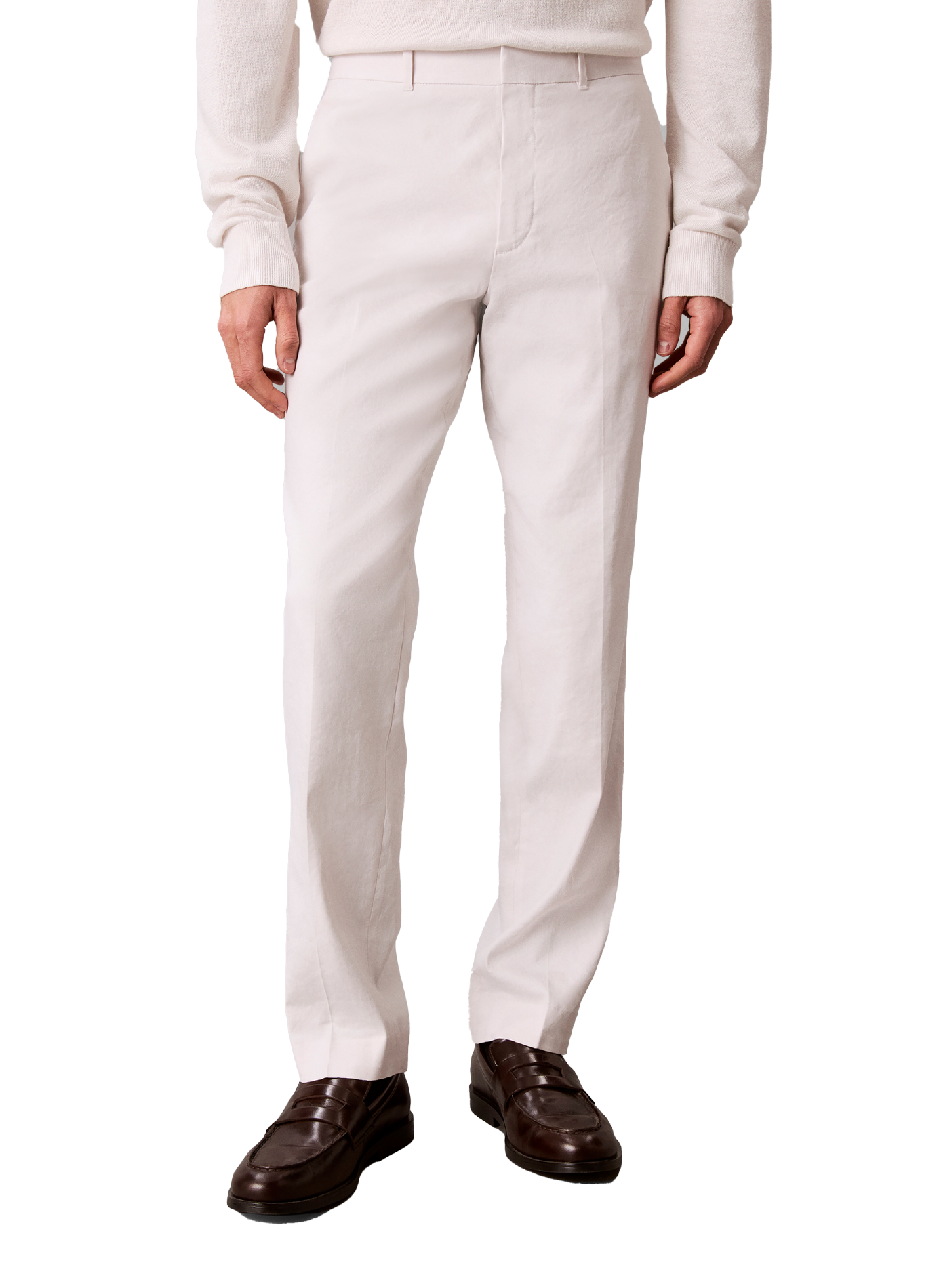 Schmale Hose mit Bügelfalten CALVIN KLEIN Beige