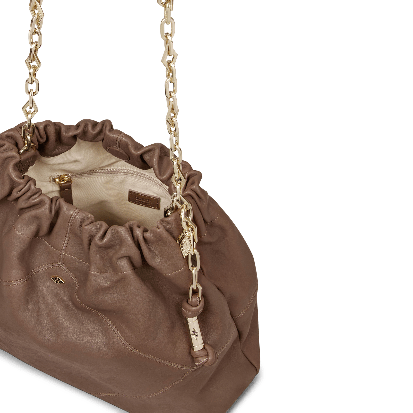 Cabas en cuir june tote BA&SH Marron
