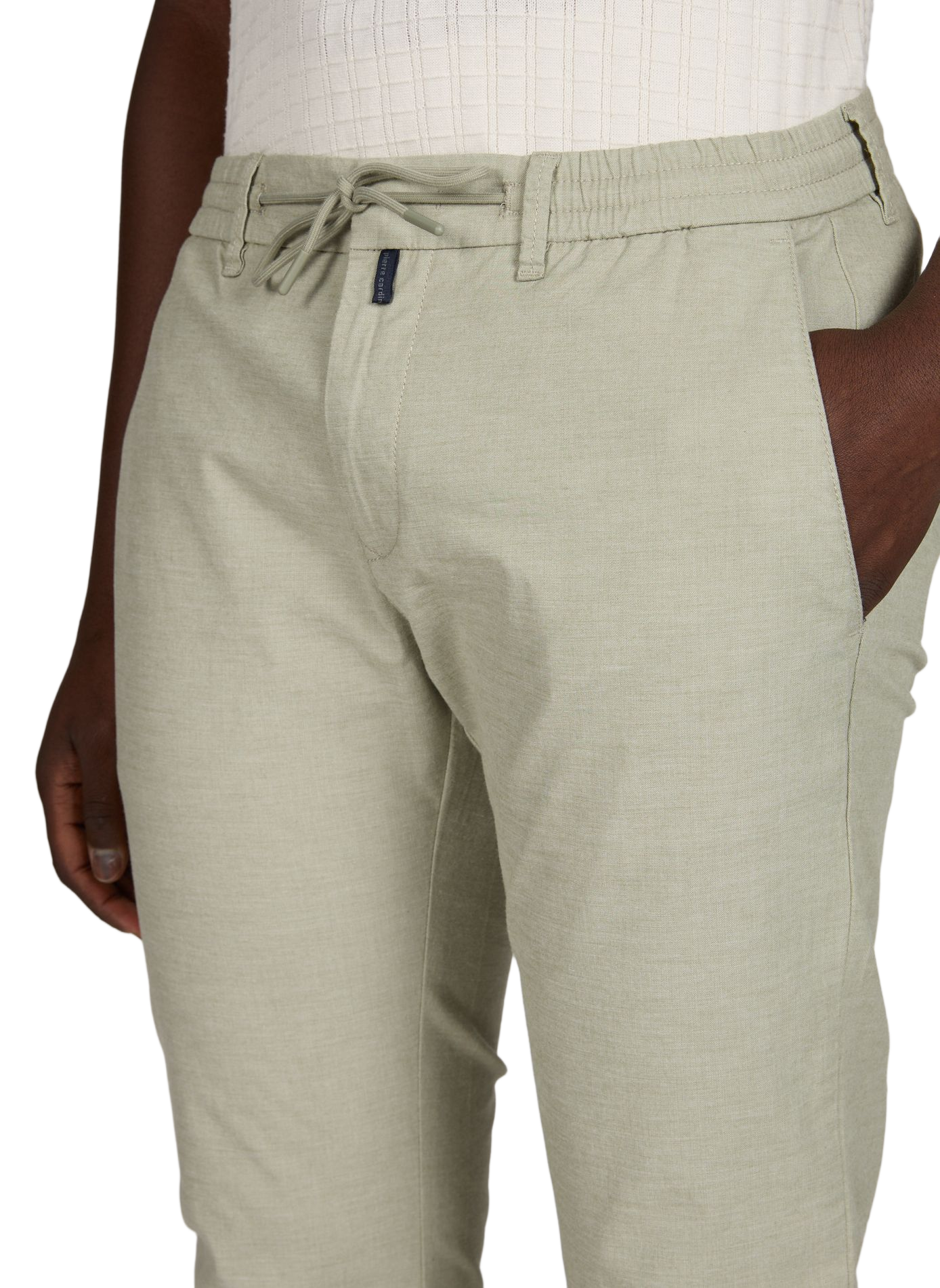 Pantaloni dritti in lana PIERRE CARDIN Verde