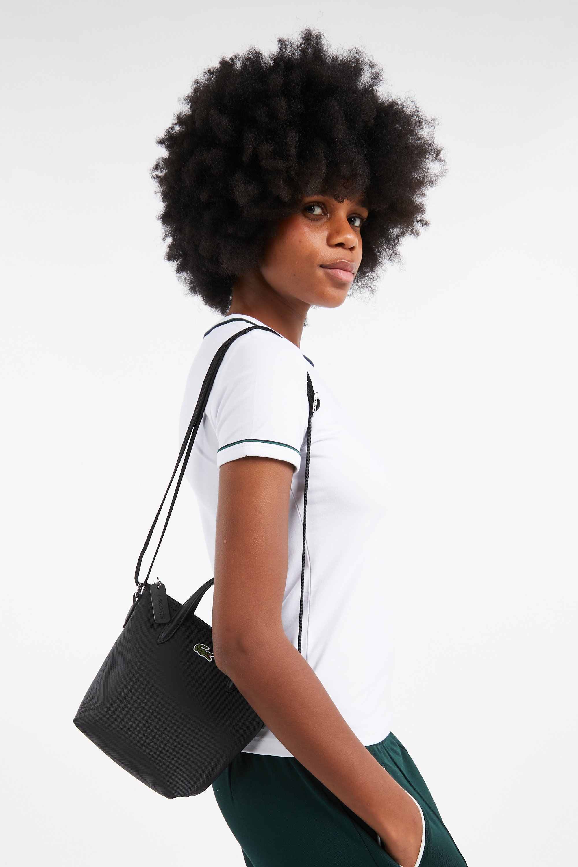 Sac bandoulière xs shopping cross bag LACOSTE Noir