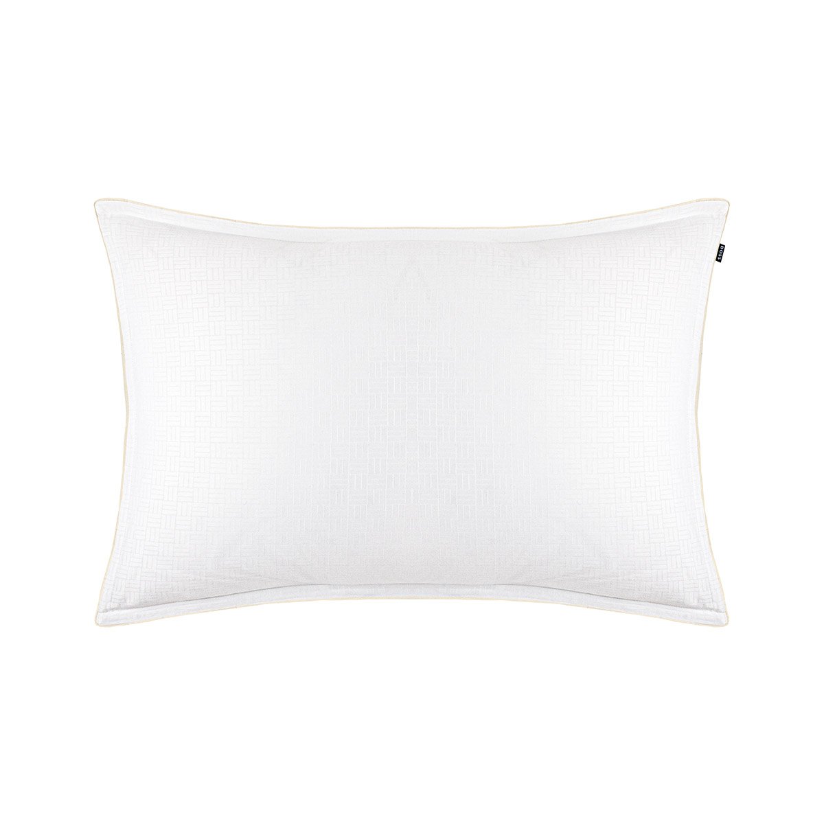 Taie d'oreiller en satin de coton, lattice BOSS HOME Blanc