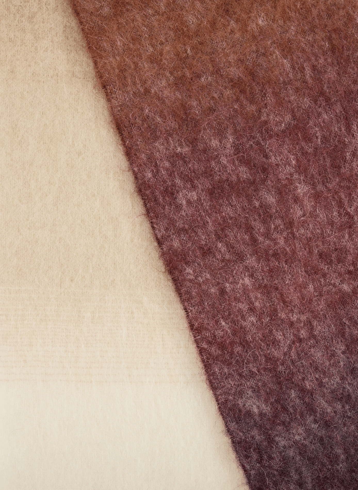 Schal im Tie-and-Dye-Stil mit Fransen aus einer Mischung von Wolle SAISON 1865 Beige