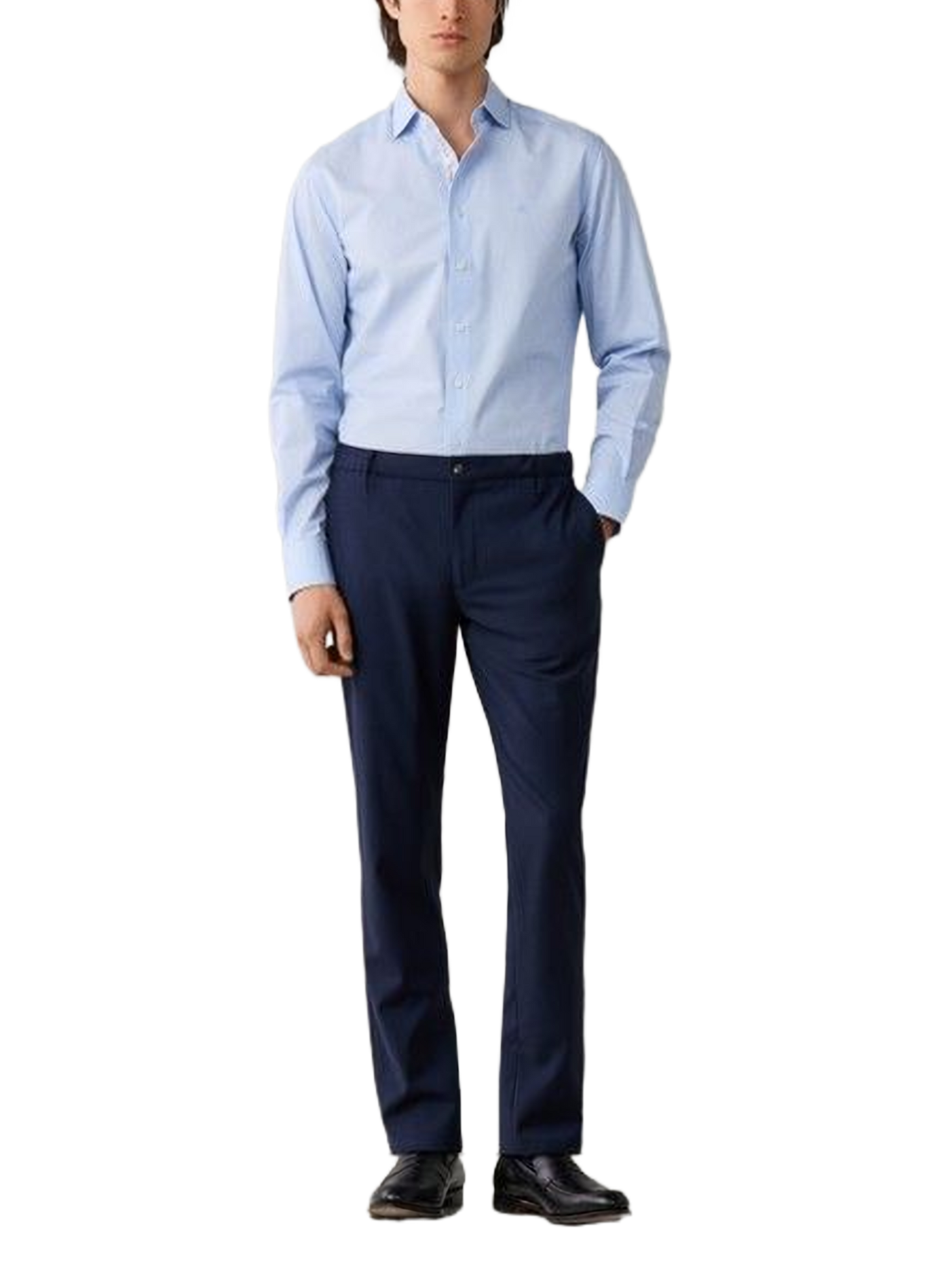 Slim-fit cotton shirt HACKETT Blue