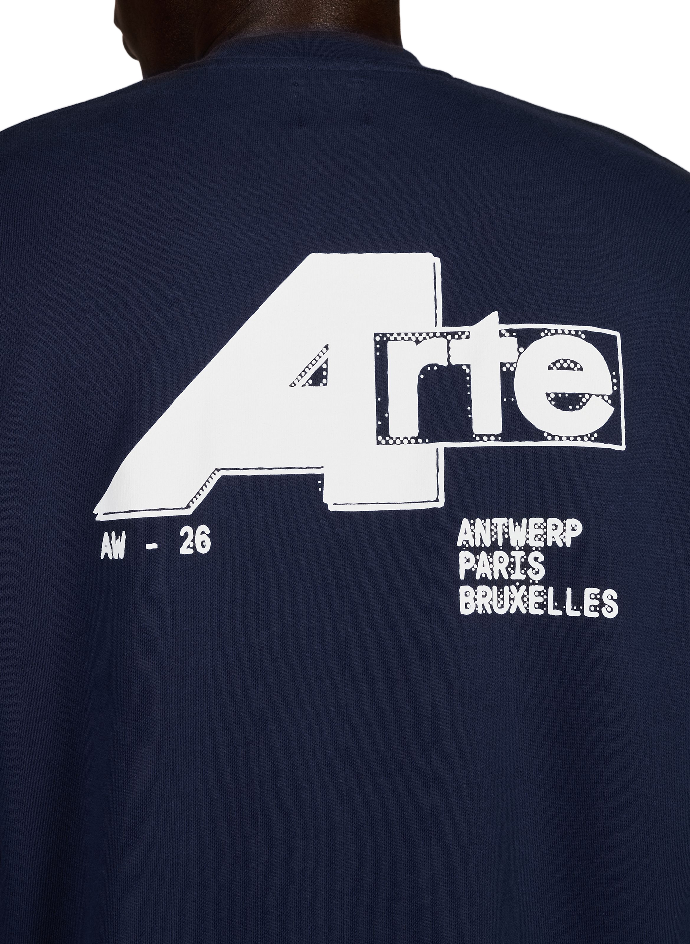 Pull droit en coton ARTE ANTWERP Bleu