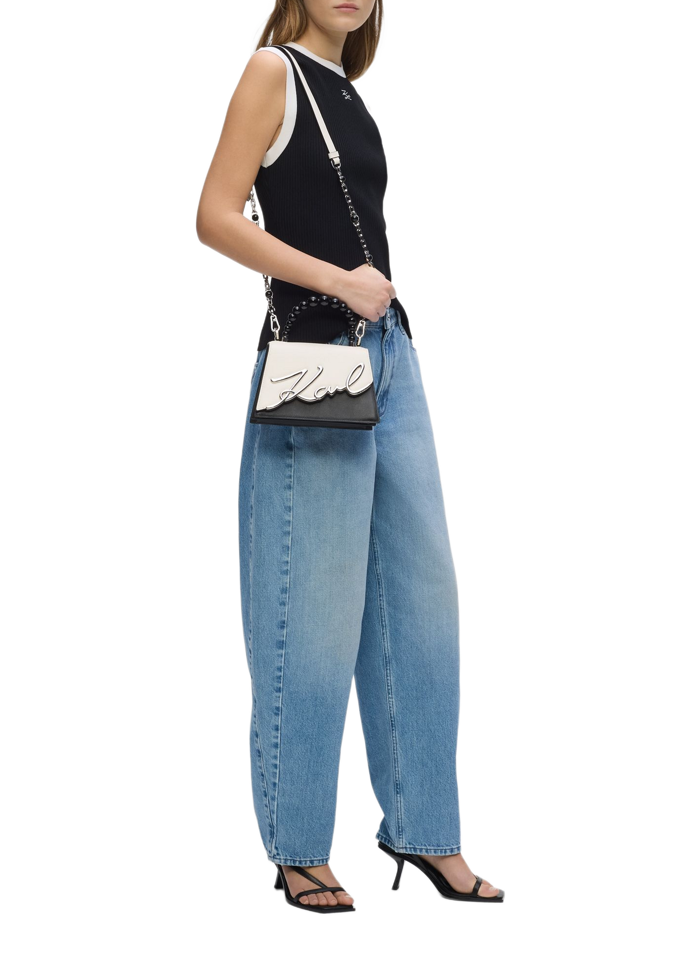 Tasche aus Leder K/SIGNATURE 2.0 SM CB PEARLS KARL LAGERFELD Mehrfarbig