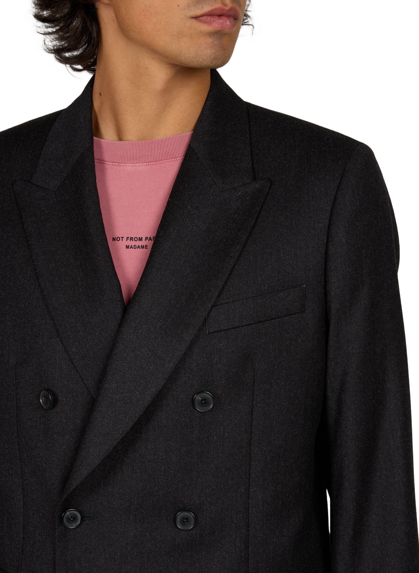 Einfarbiger Blazer aus Wolle und Kaschmirgemisch PAUL SMITH Grau