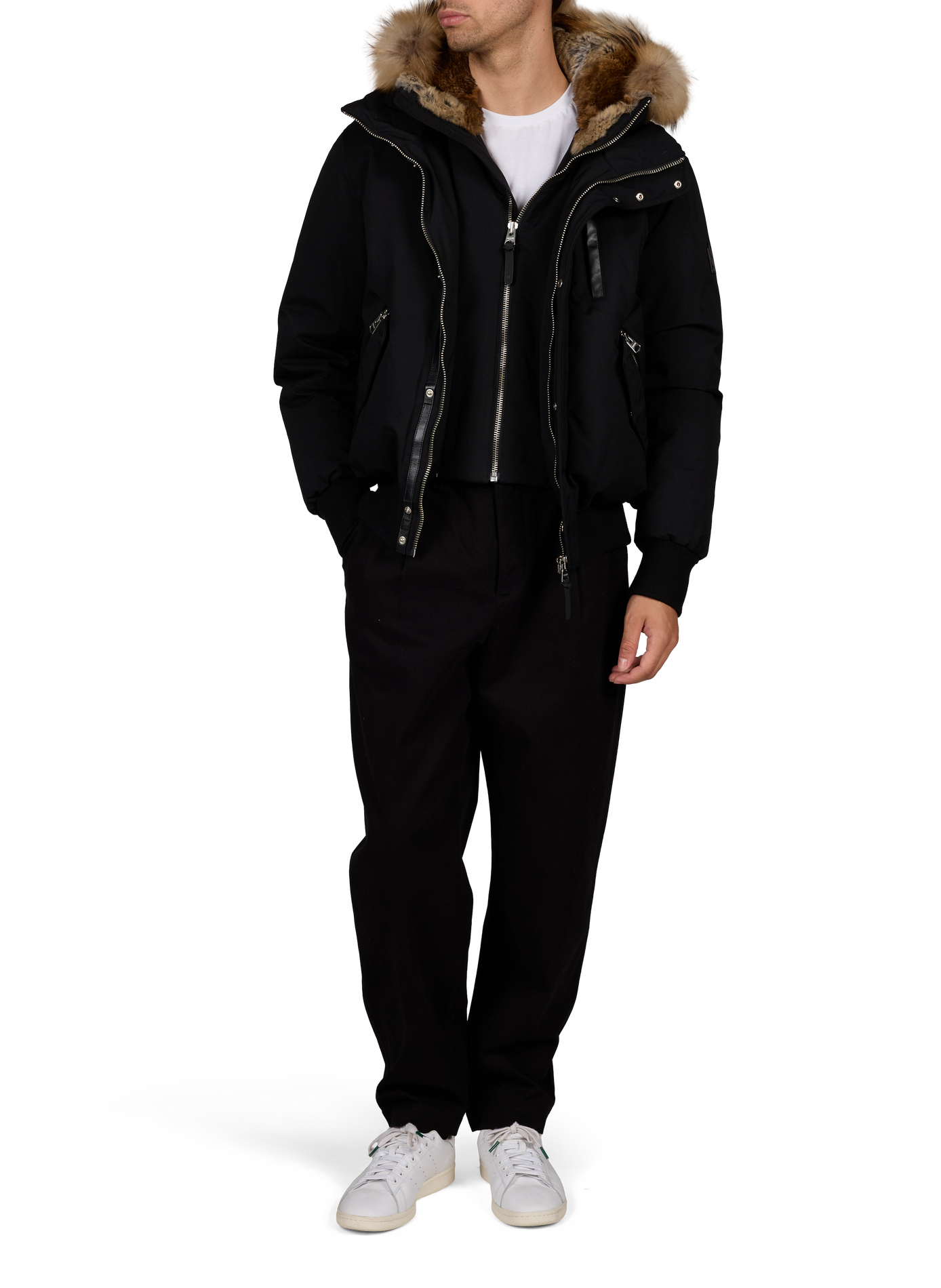 Kapuzenmantel aus Pelz MACKAGE Schwarz