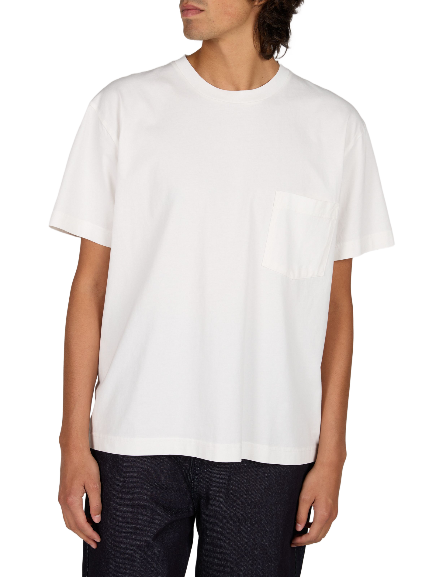 T-shirt oversize col rond en coton OLOW Beige