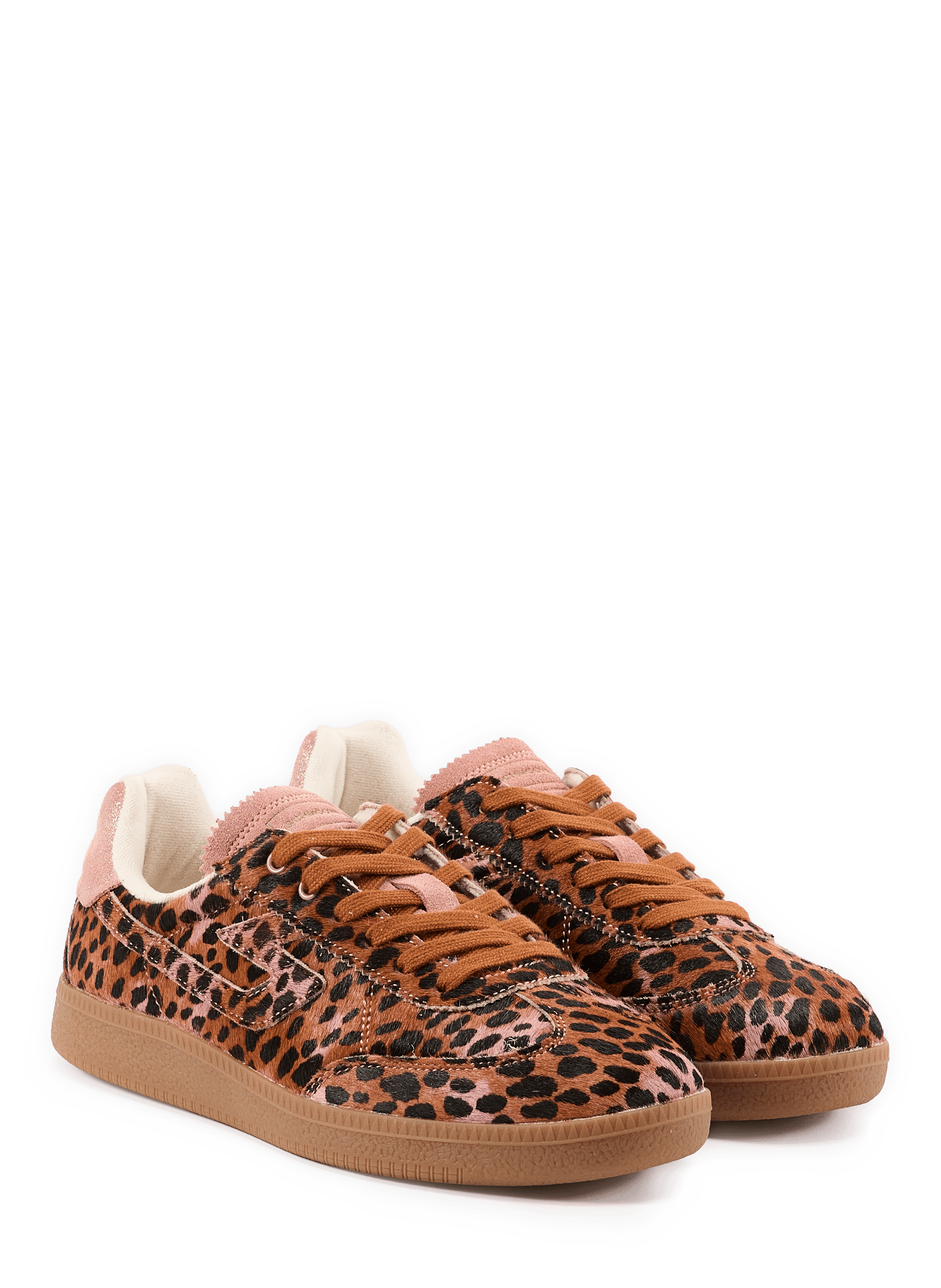 Baskets basses en cuir à motif animalier SCHMOOVE Mehrfarbig