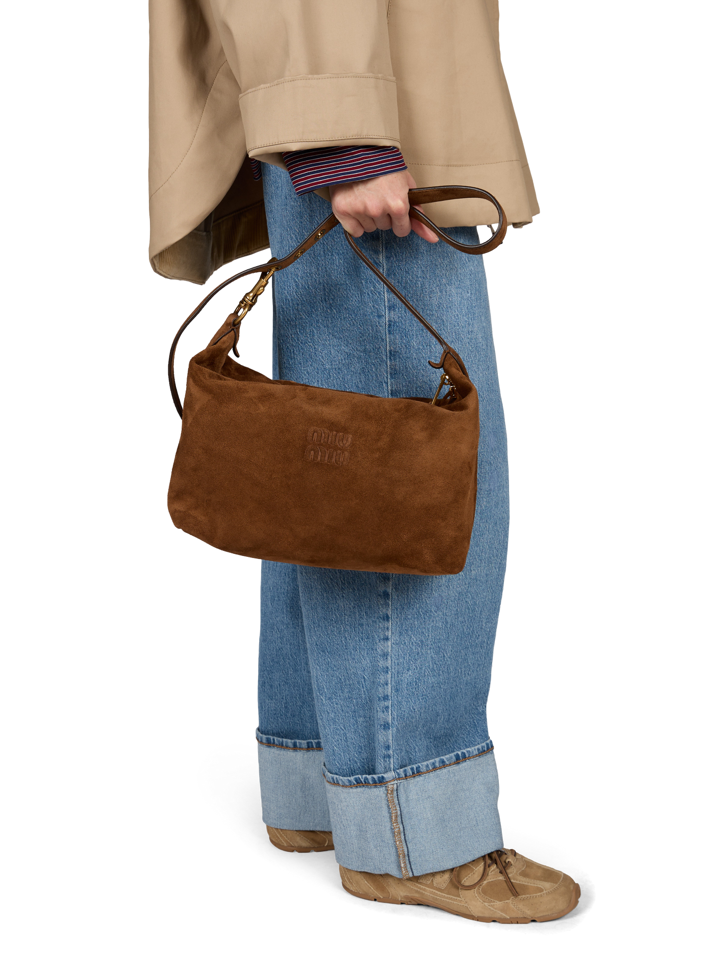 Spirit-tas van suèdeleer MIU MIU Bruin