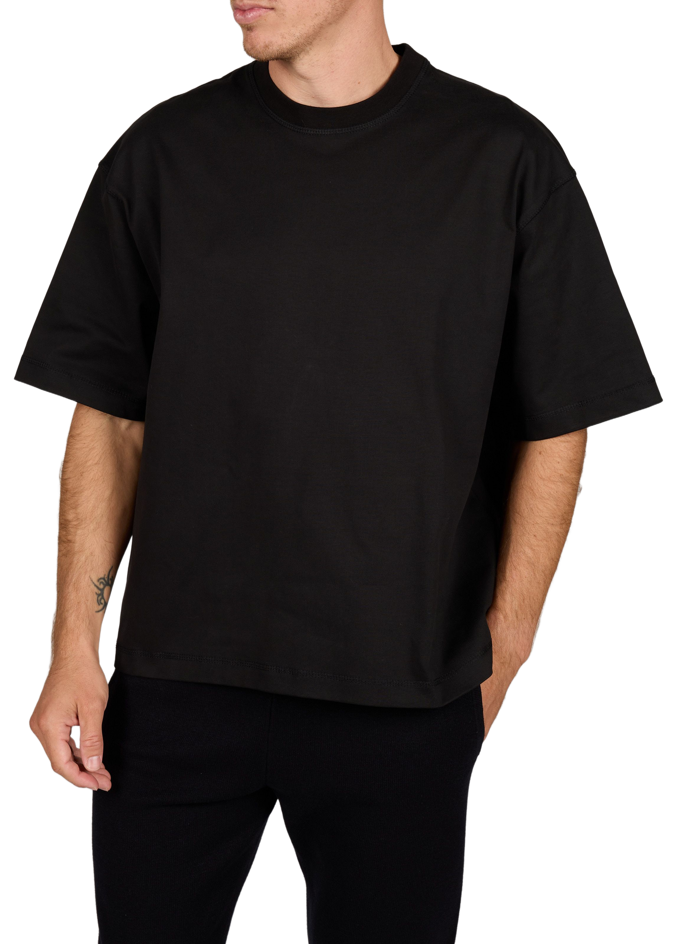 Oversize T-Shirt aus Baumwolle GERTRUDE Schwarz
