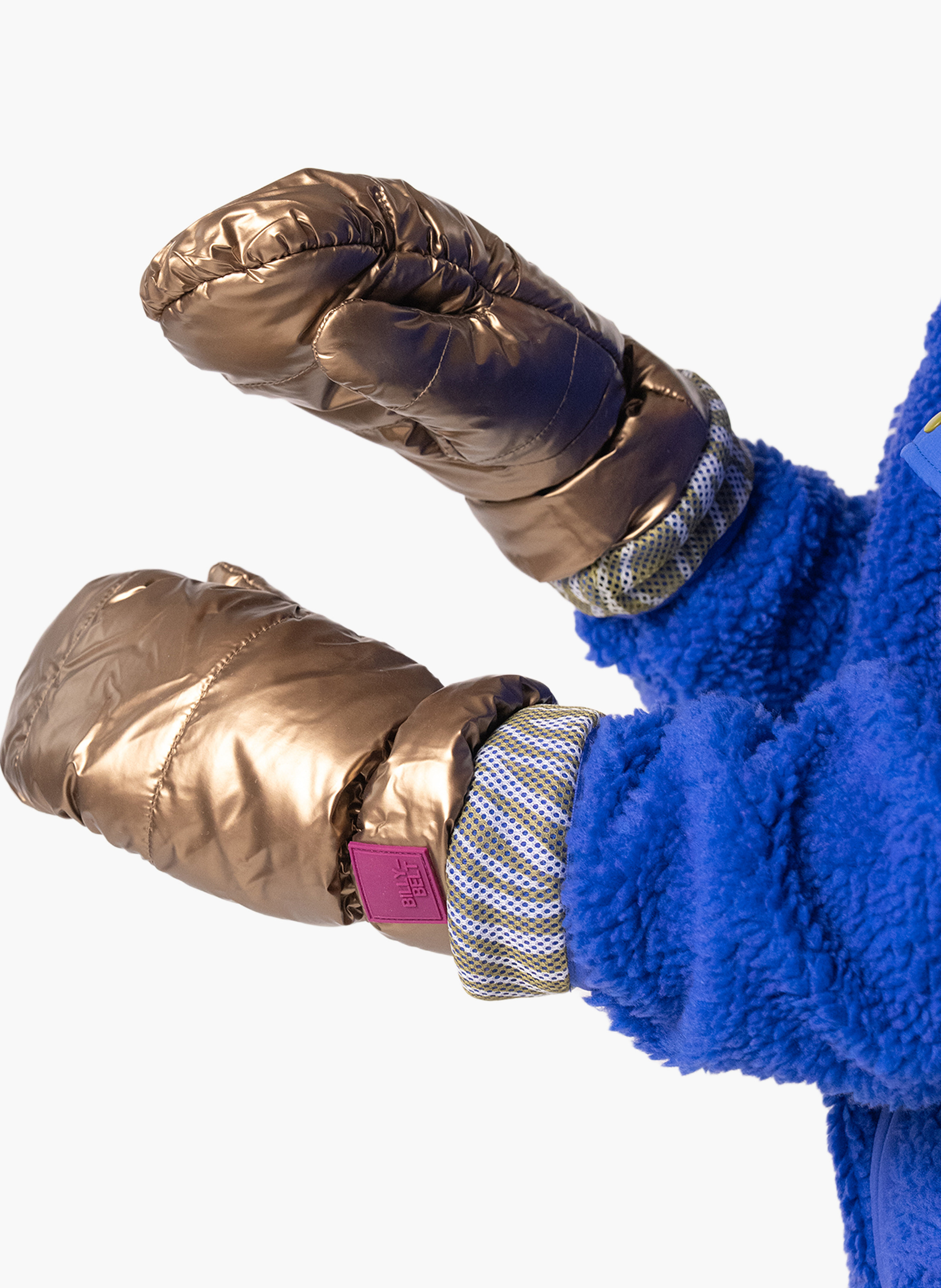 Moufles métalliques en polaire BILLYBELT Doré