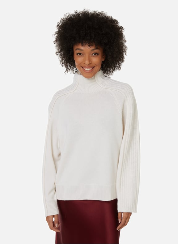 Calvin klein white turtleneck sweater deals