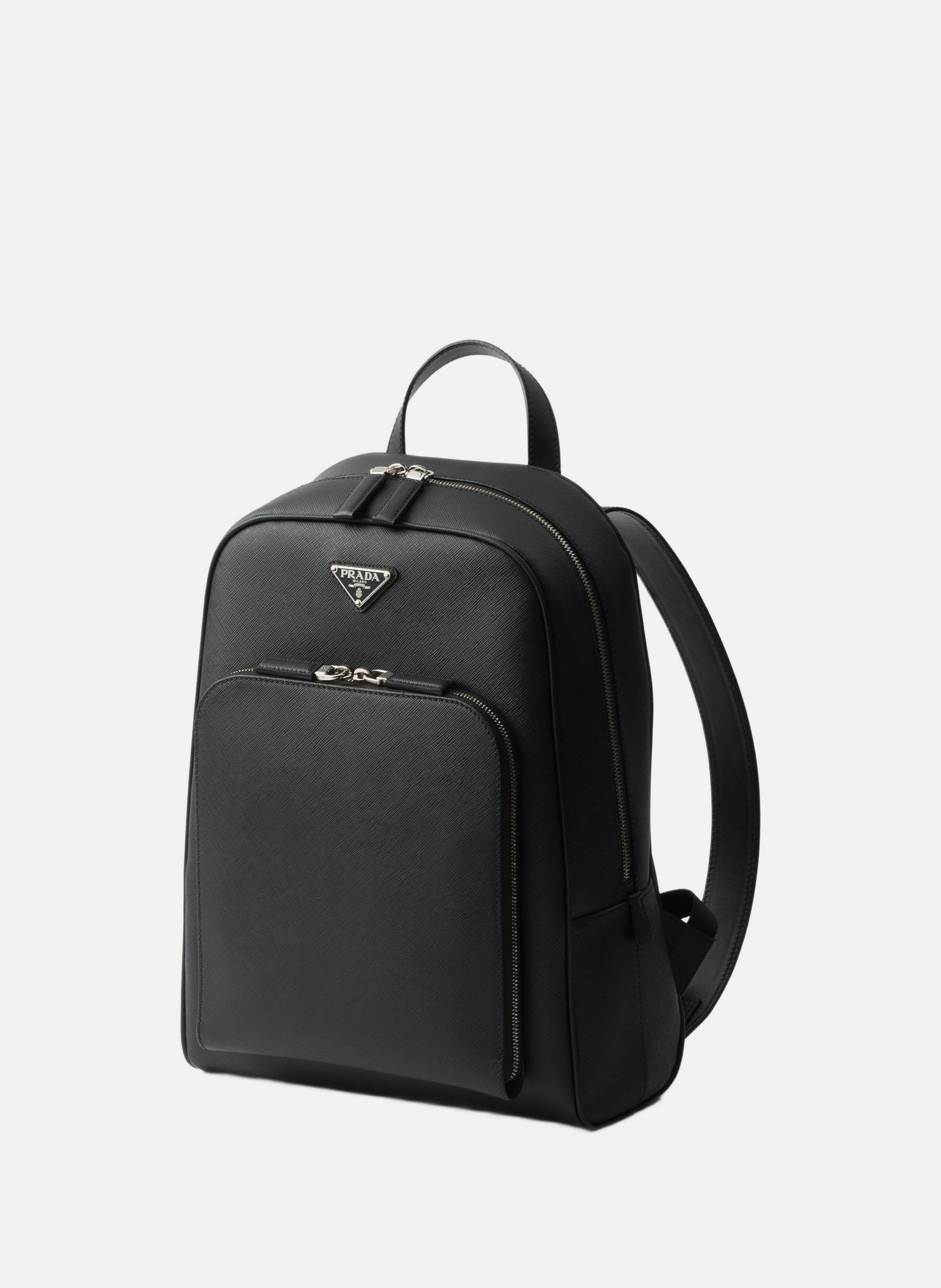 Sac à dos en cuir saffiano PRADA Noir