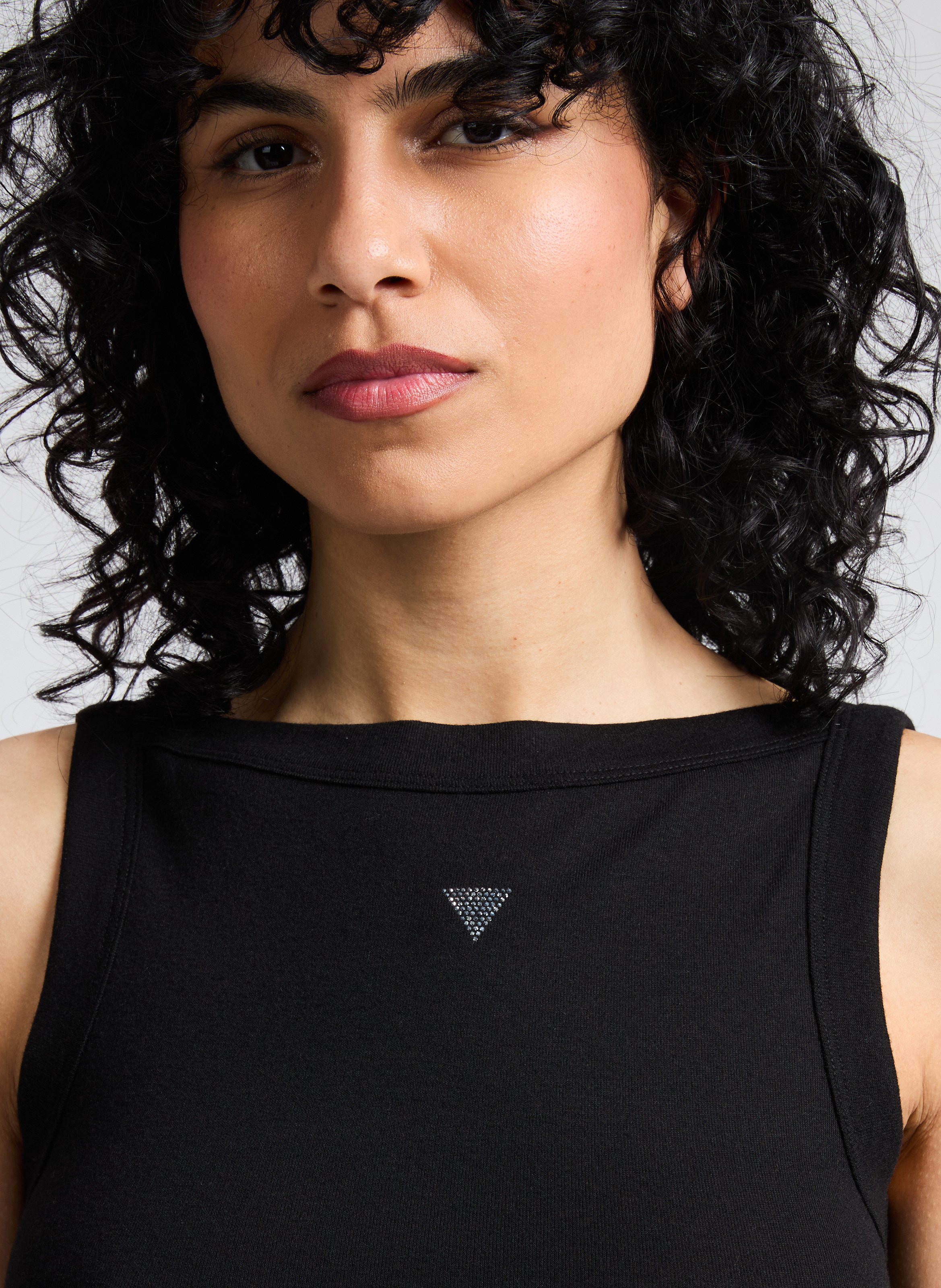 Rhinestone-embellished top GUESS Black