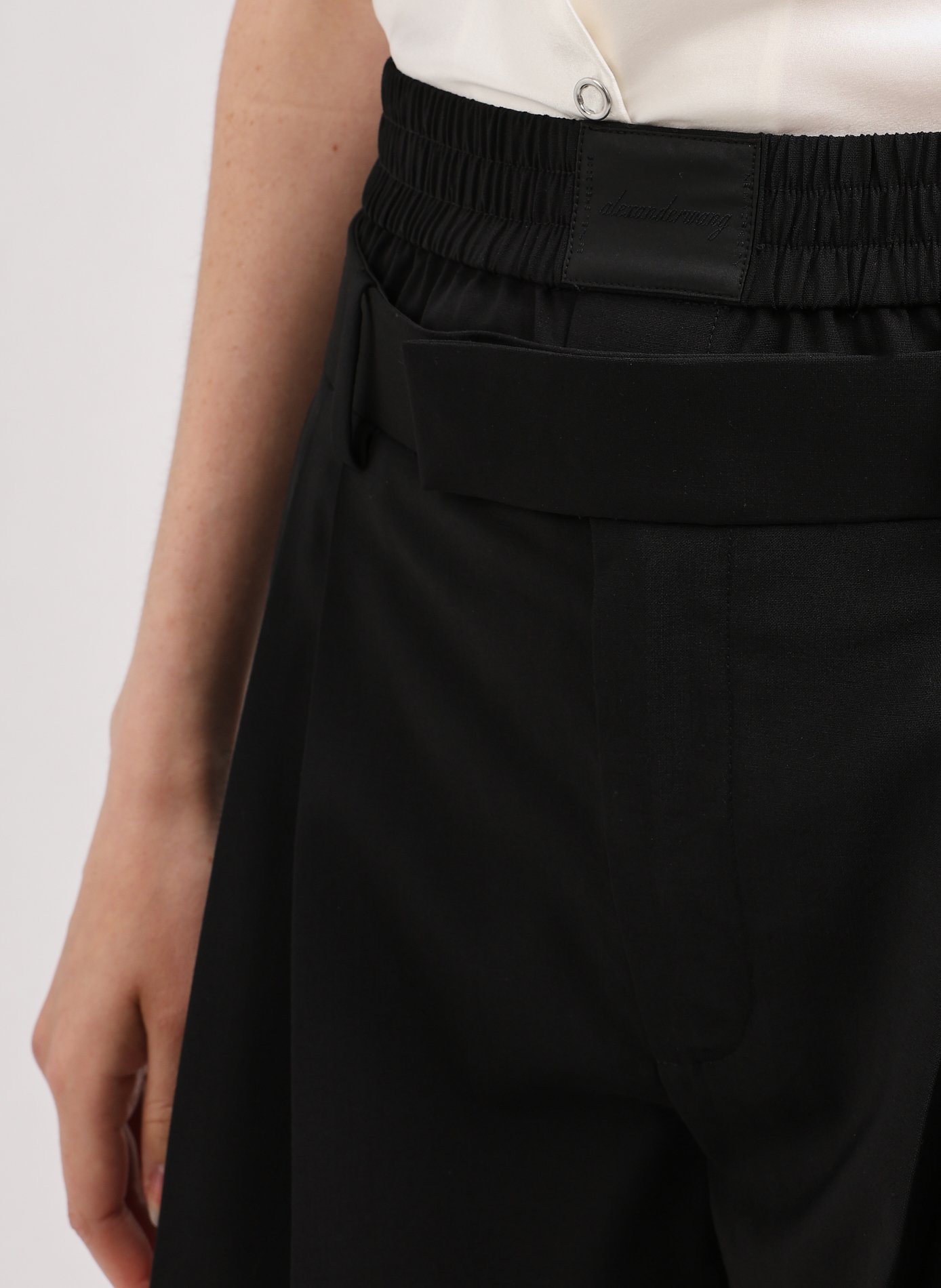 Striped wool blend sweater ALEXANDER WANG Black