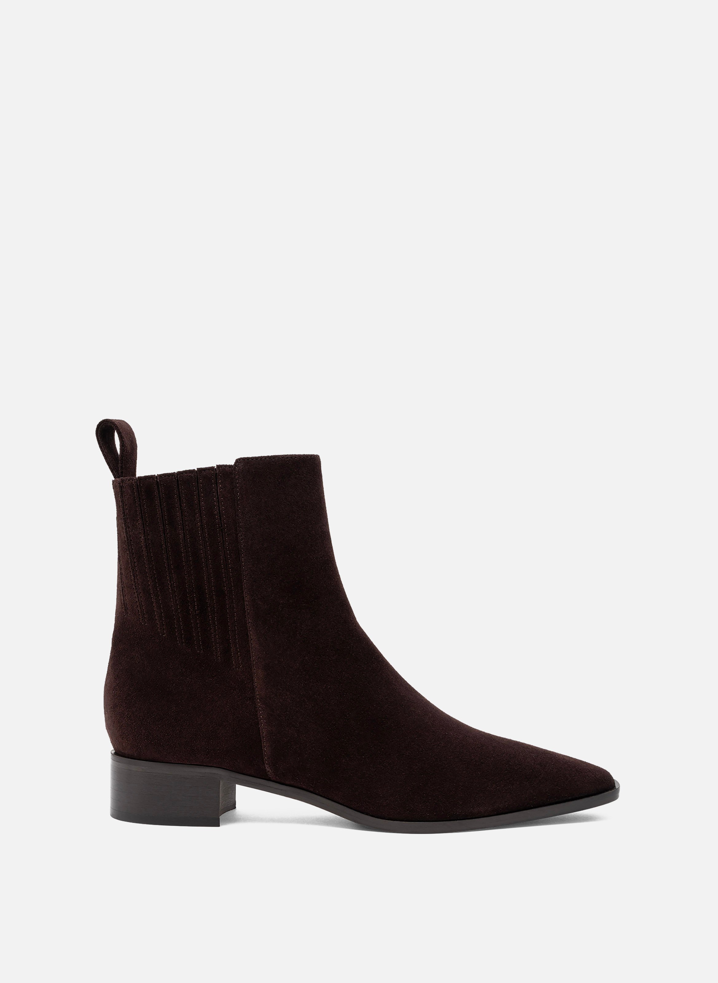Bottines pablo en veau velours PARALLELE Marron