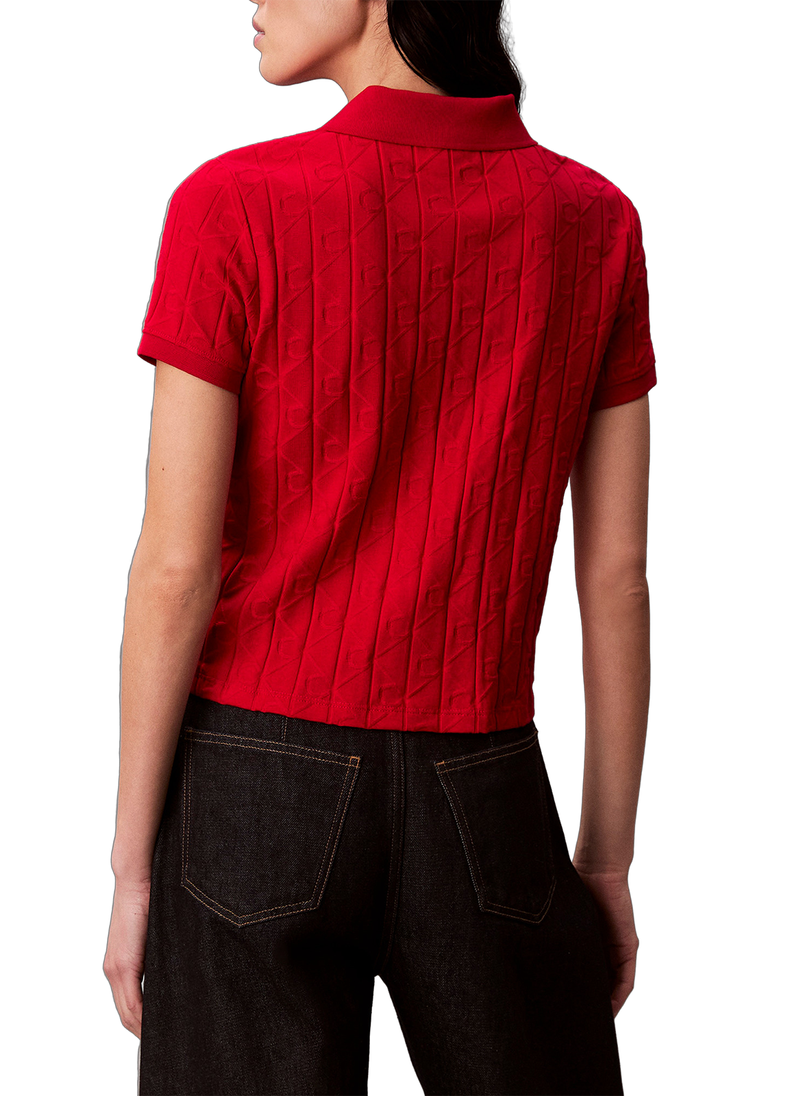 Jacquard shirt with monogram logo CALVIN KLEIN Red