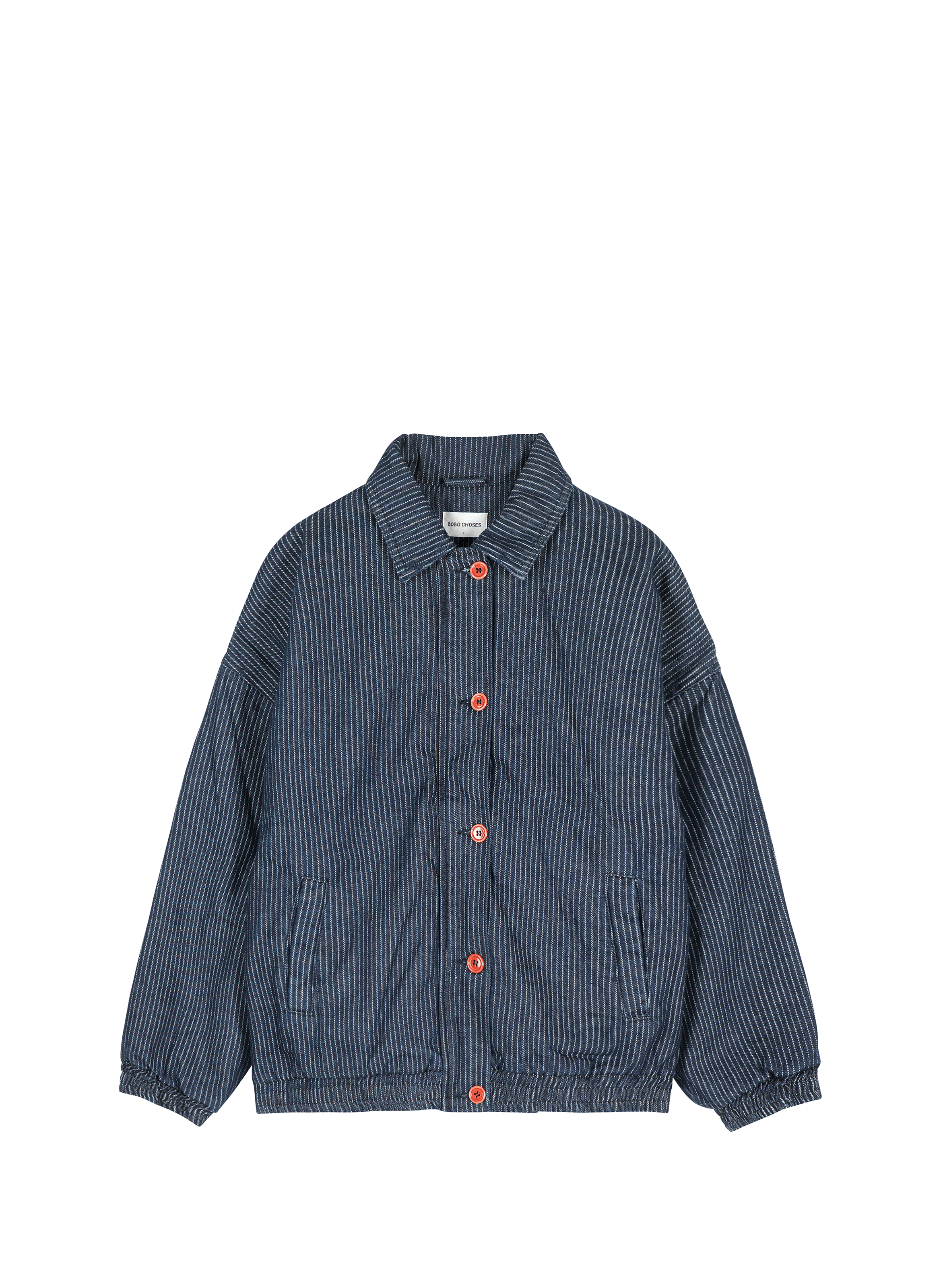 Veste bomber en jean à rayures BOBO CHOSES Bleu