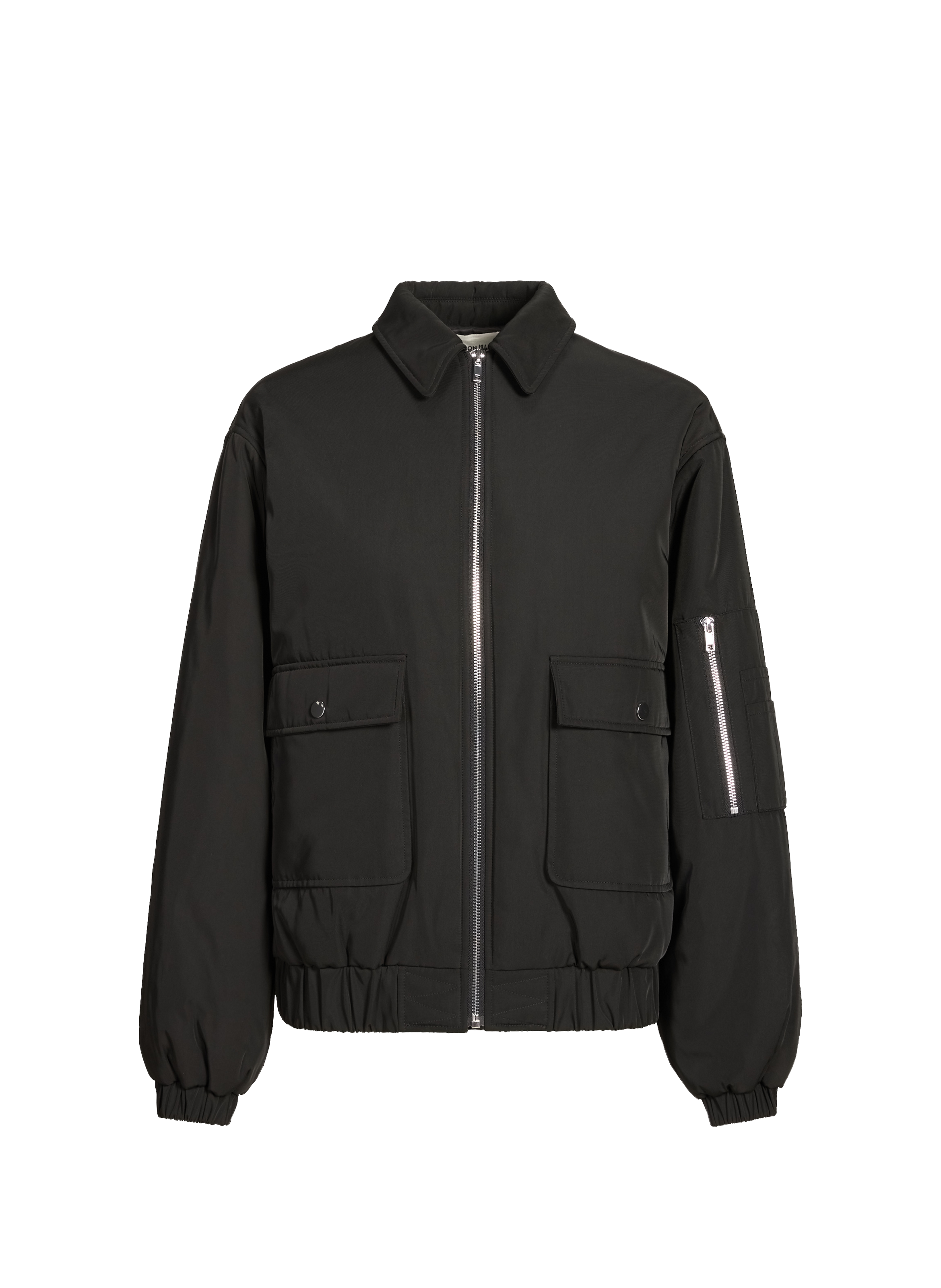 Veste bomber Womber courte col classique Noir