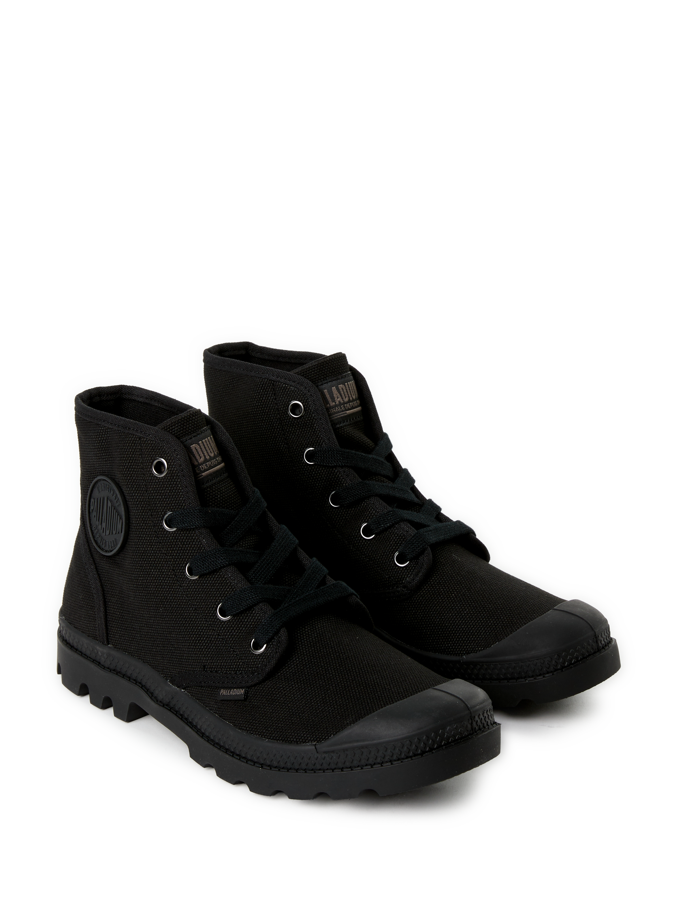 Boots unies en coton PALLADIUM Noir