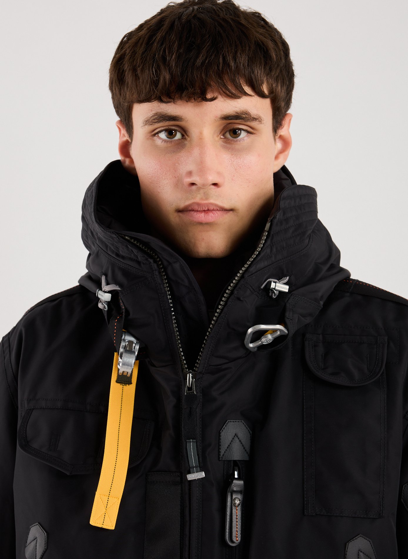 Parka droite multipoches à capuche PARAJUMPERS Noir