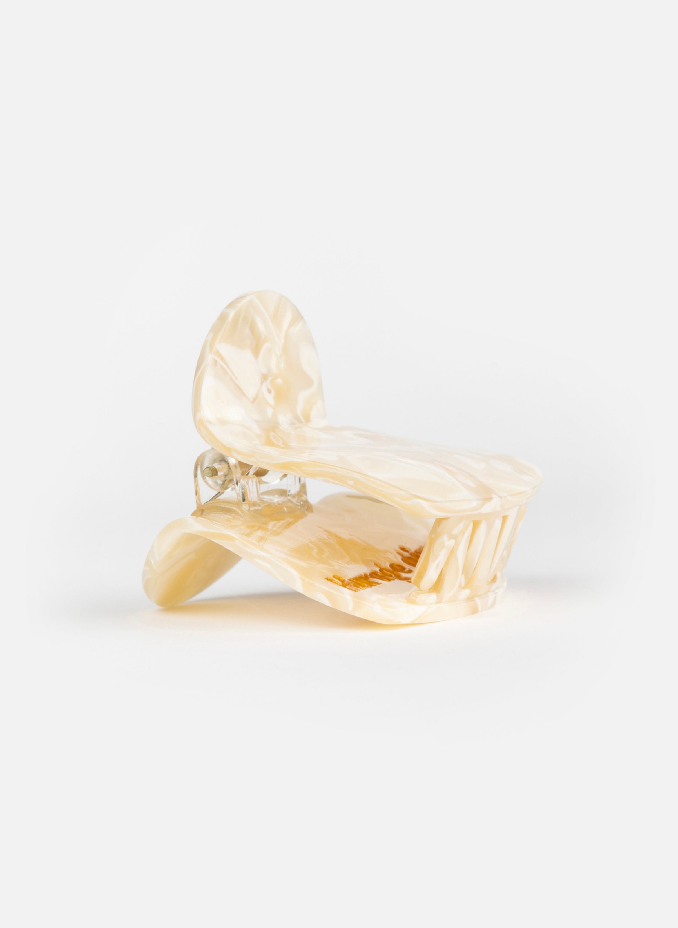 Pince à cheveux lova en acétate de cellulose KURAGE GINZA Beige