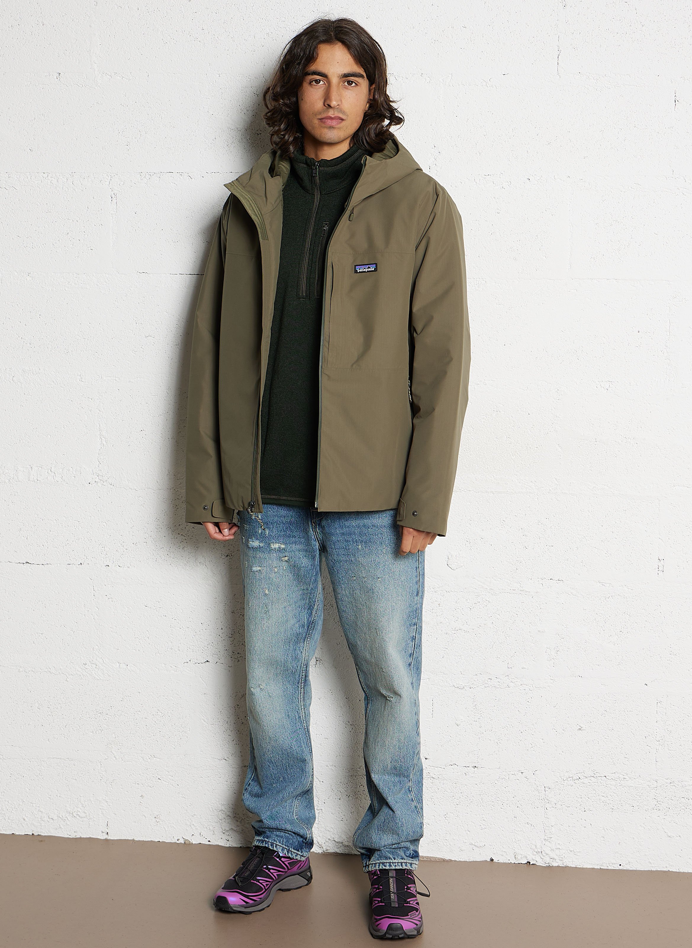 Imperméable col montant PATAGONIA Vert