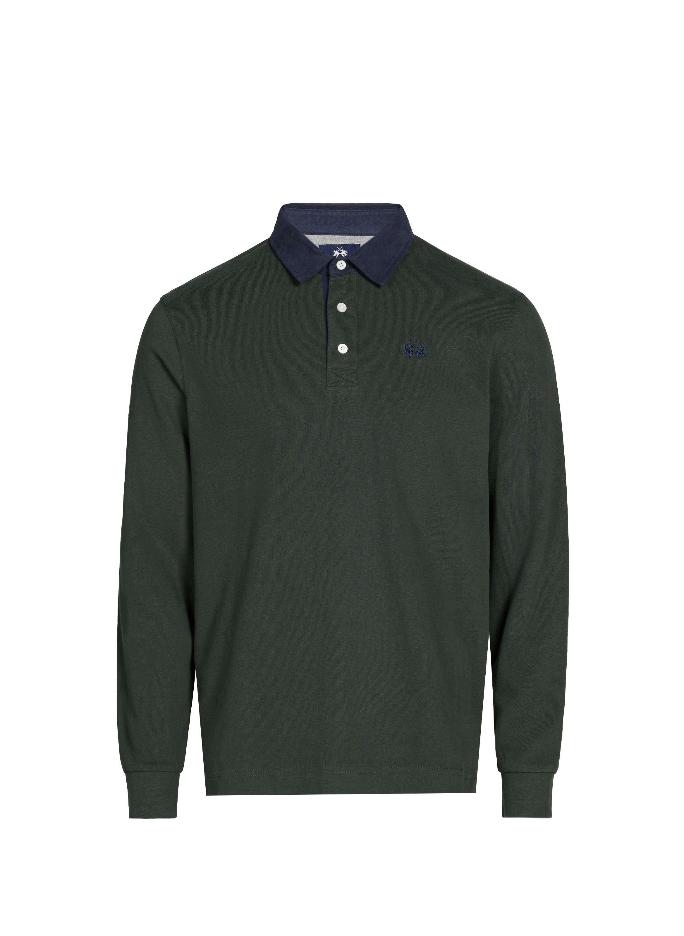 Polo à manches longues en coton LA MARTINA Vert