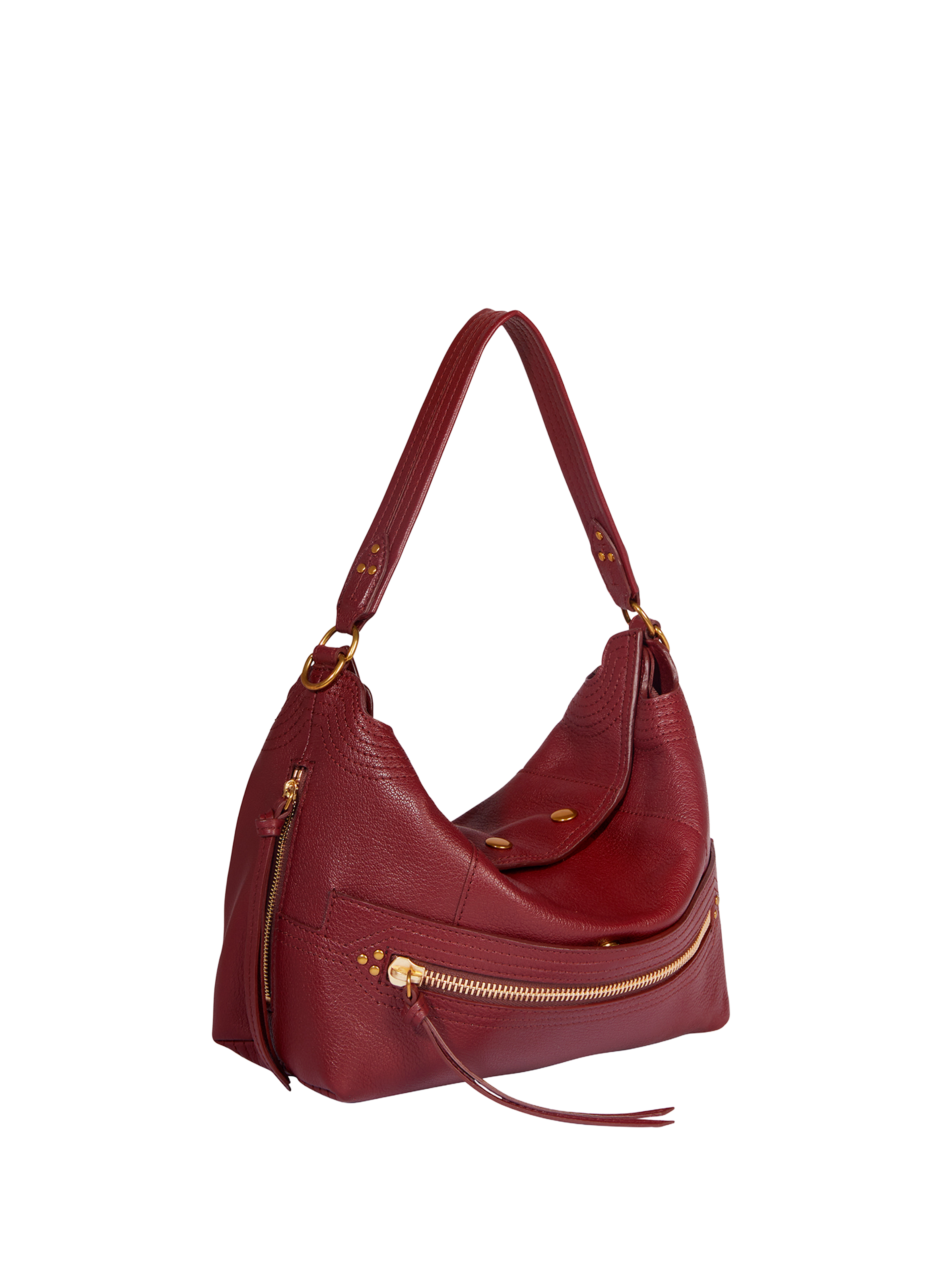 Sac baguette Lucky en cuir de buffle JÉRÔME DREYFUSS Rouge