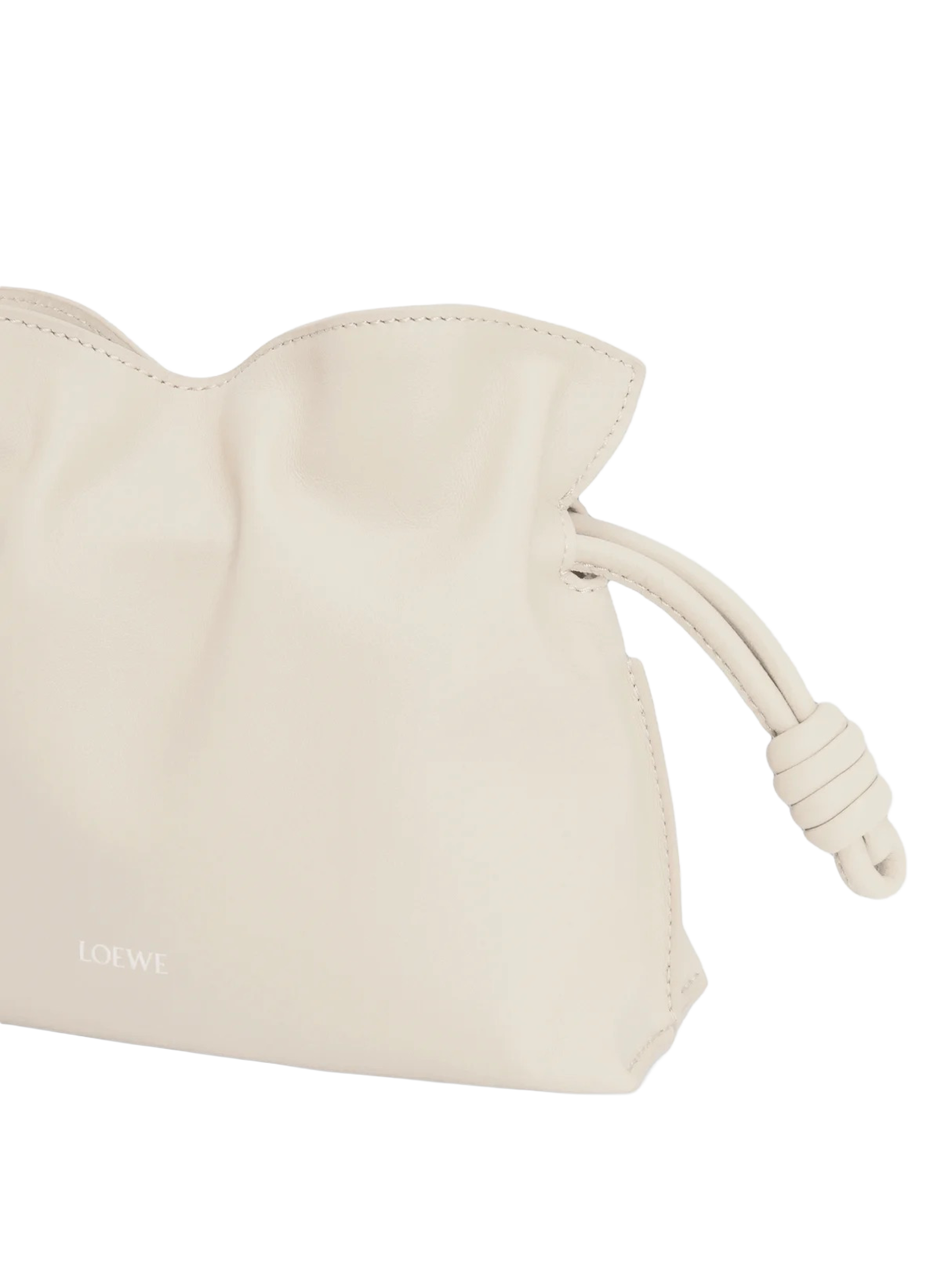 Mini Flamenco clutch in nappa calf leather LOEWE White