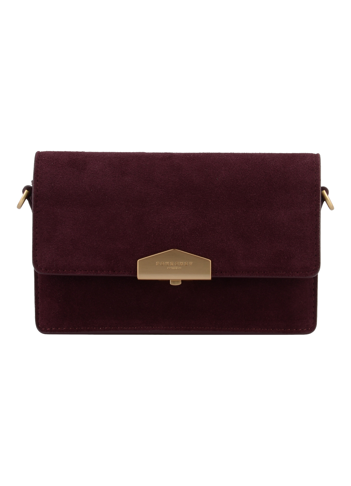 Anjou daim | porté épaule pm POURCHET Rouge