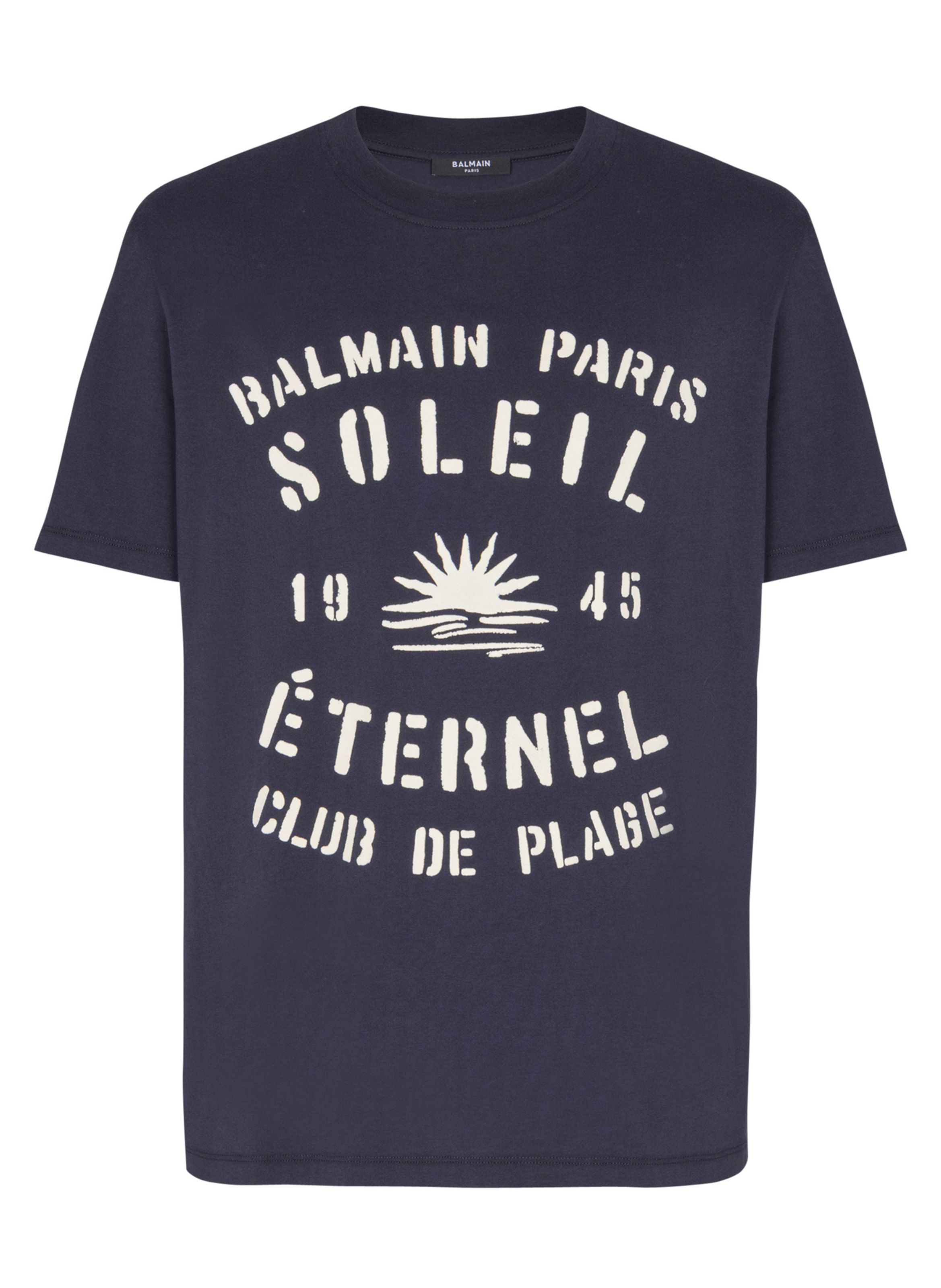 T-shirt floqué balmain soleil BALMAIN Bleu