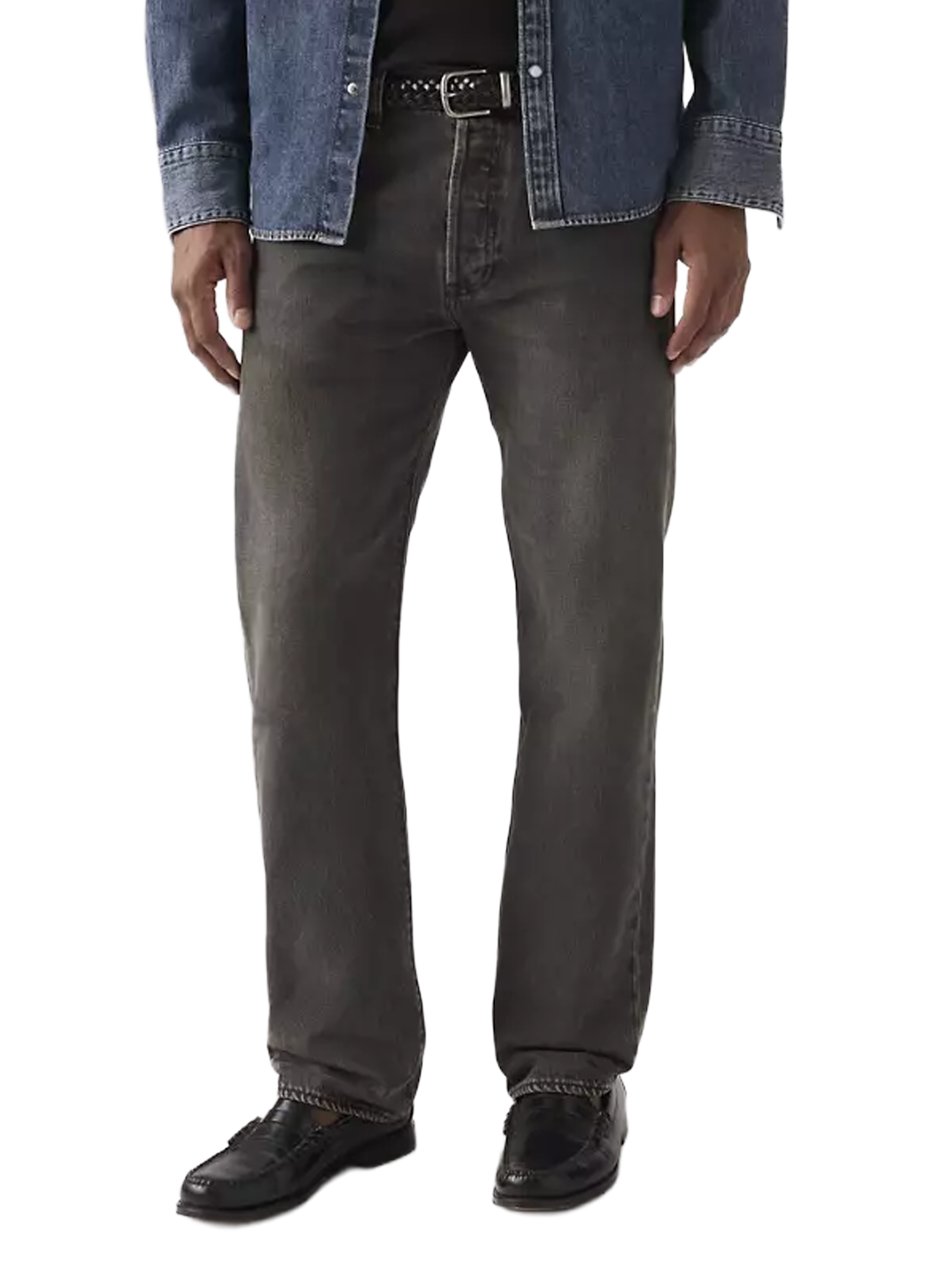 <p>Straight leg jeans 501 in cotton</p> LEVI'S Black