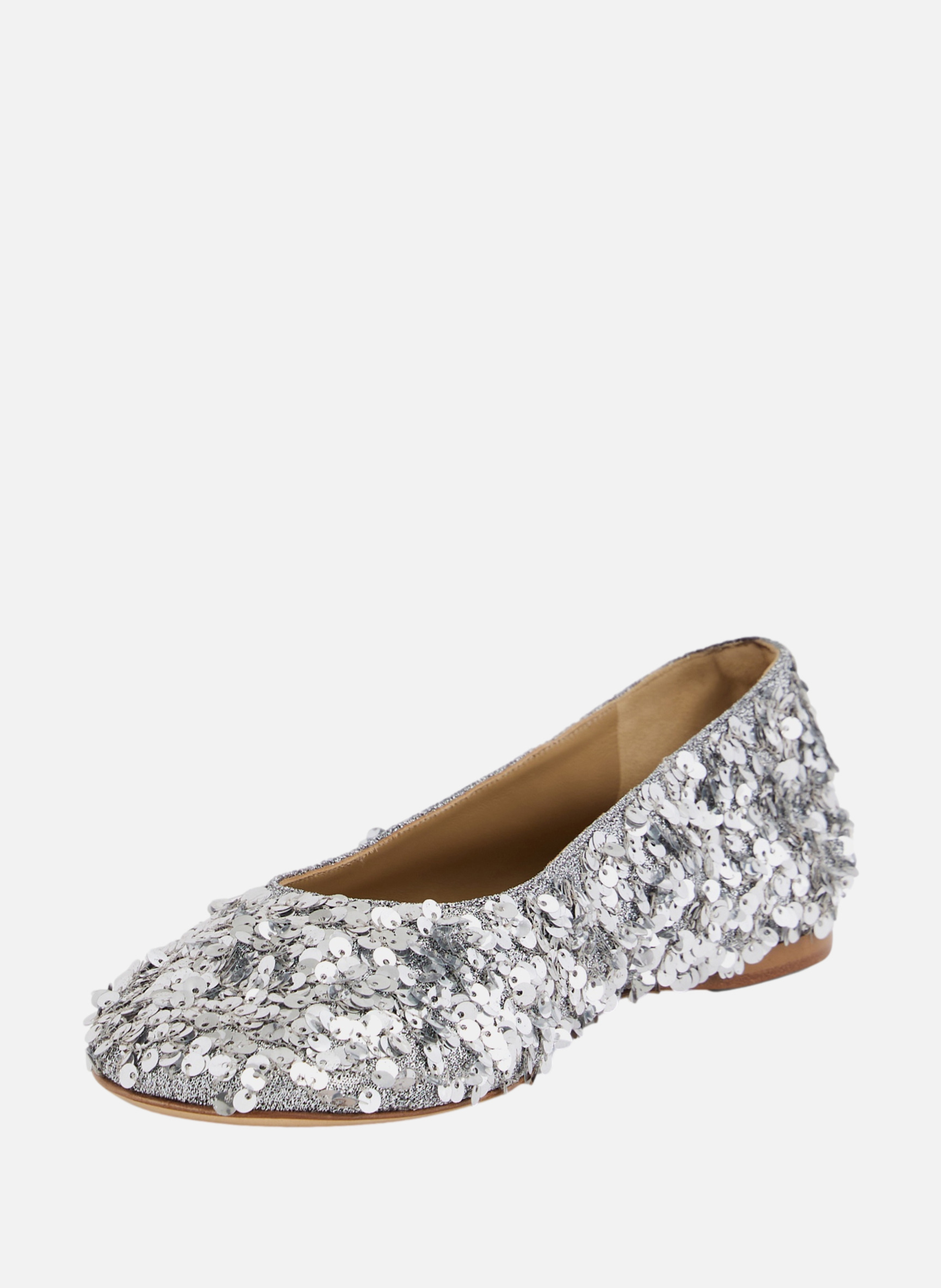 Ballerines avec sequins RABANNE Argent