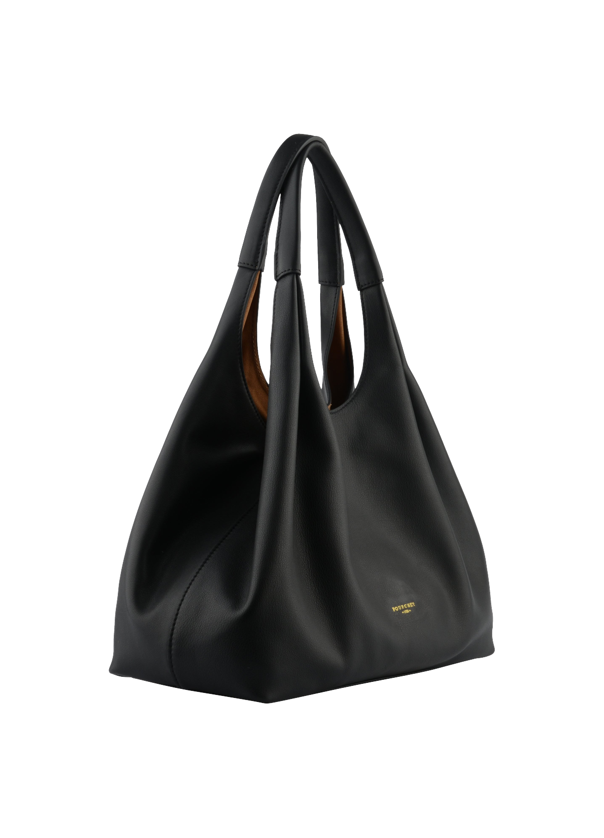 Arche | sac besace hobo en cuir de vachette POURCHET Noir