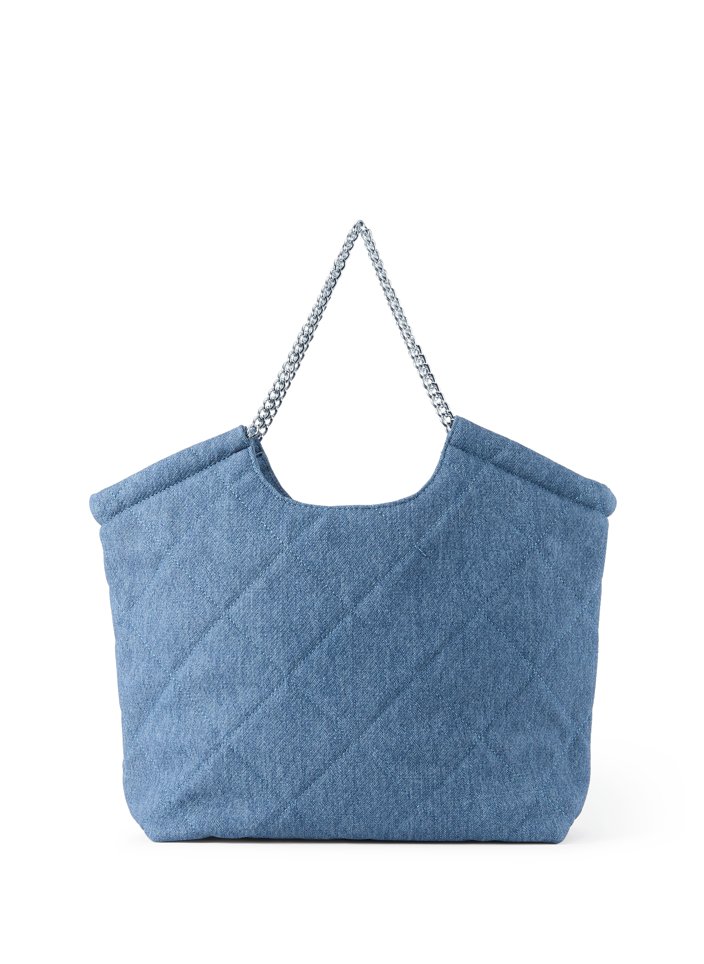 Quilted denim tote bag AU PRINTEMPS PARIS Blue