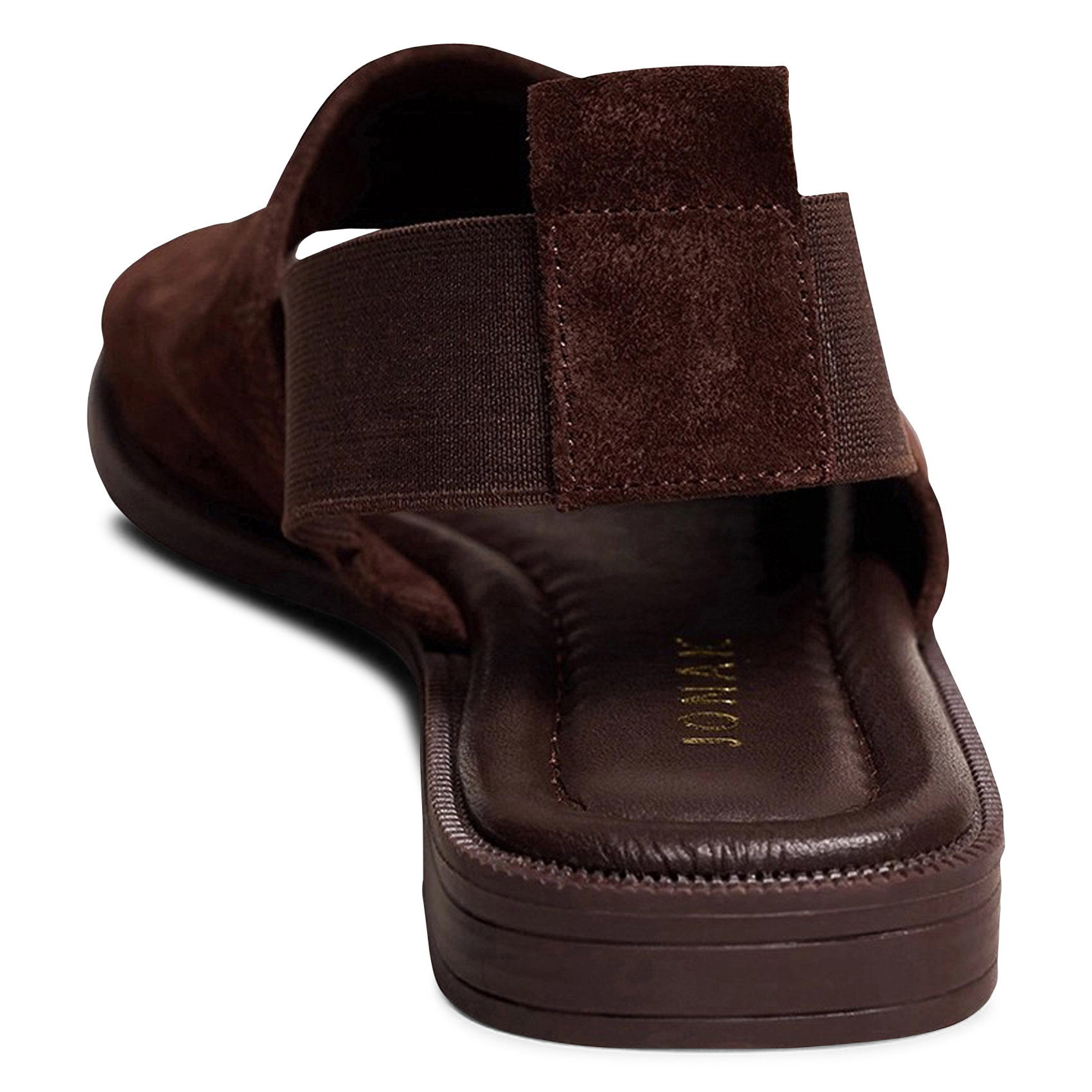 Sandales plates en cuir suédé joy JONAK Marron