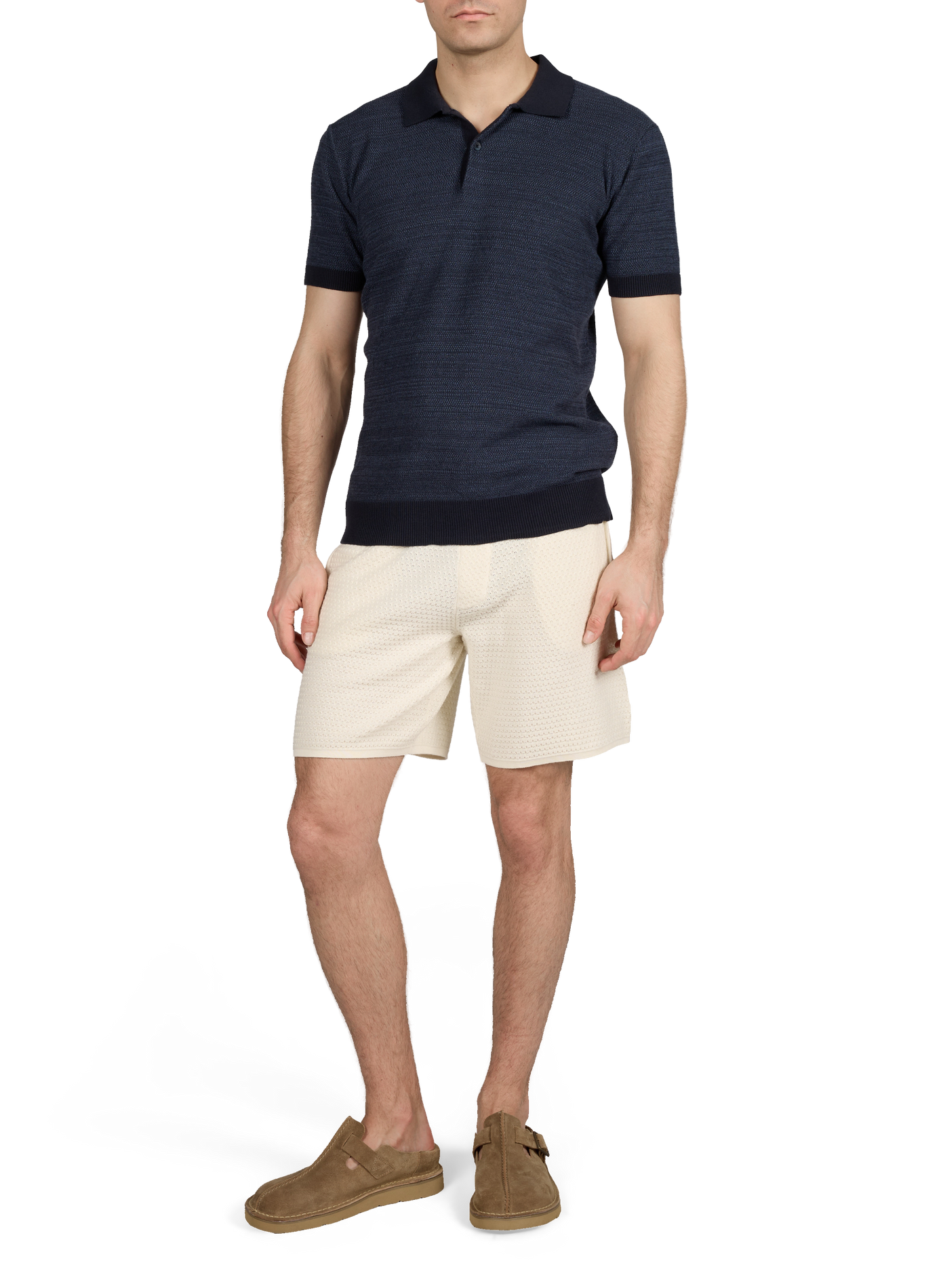 Short tricot en coton KNOWLEDGE COTTON Beige